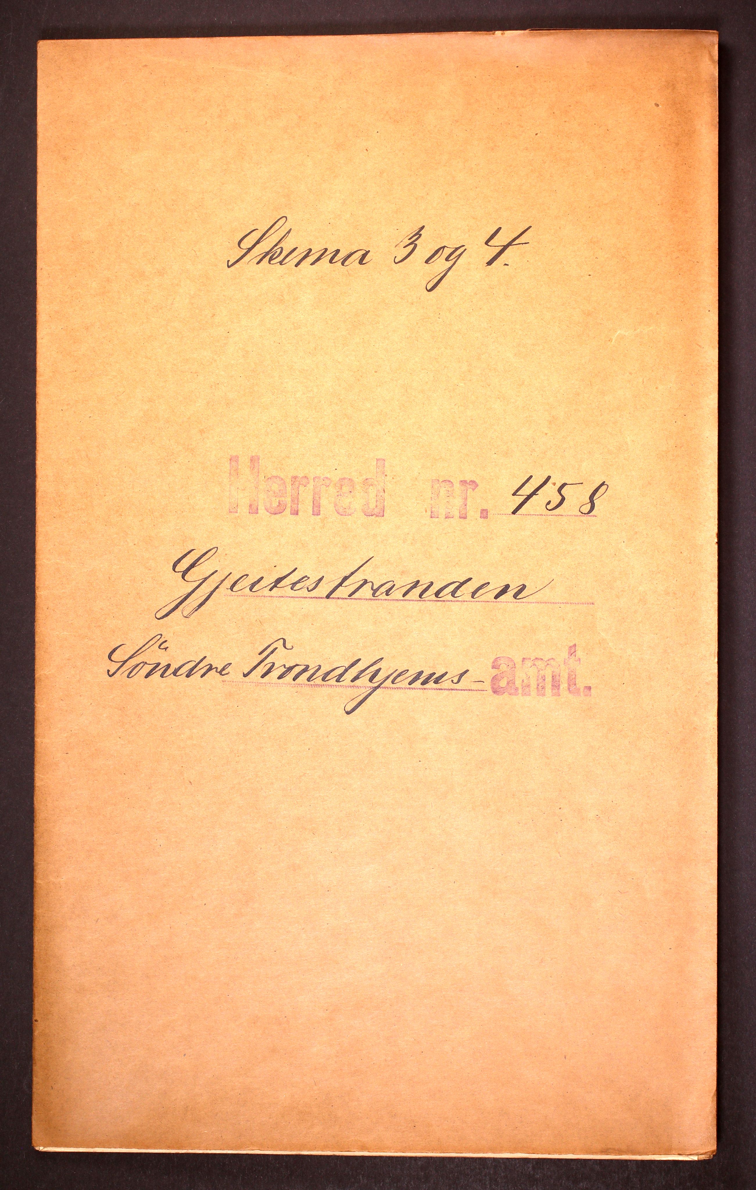 RA, Folketelling 1910 for 1659 Geitastrand herred, 1910, s. 1