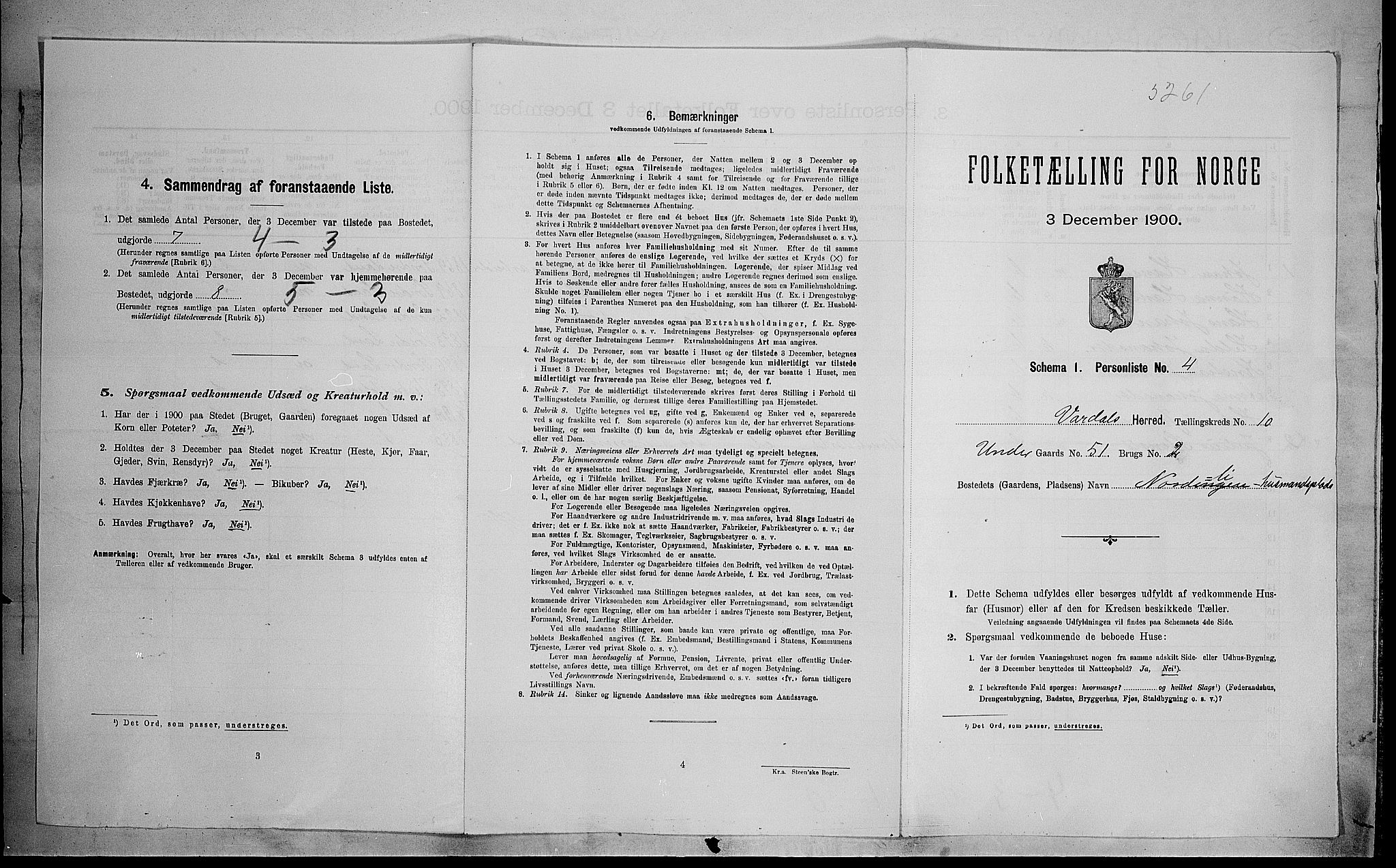 SAH, Folketelling 1900 for 0527 Vardal herred, 1900, s. 940