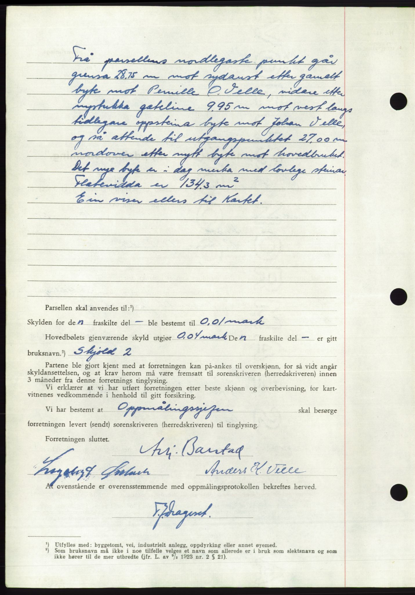 Søre Sunnmøre sorenskriveri, AV/SAT-A-4122/1/2/2C/L0085: Pantebok nr. 11A, 1949-1949, Dagboknr: 2232/1949