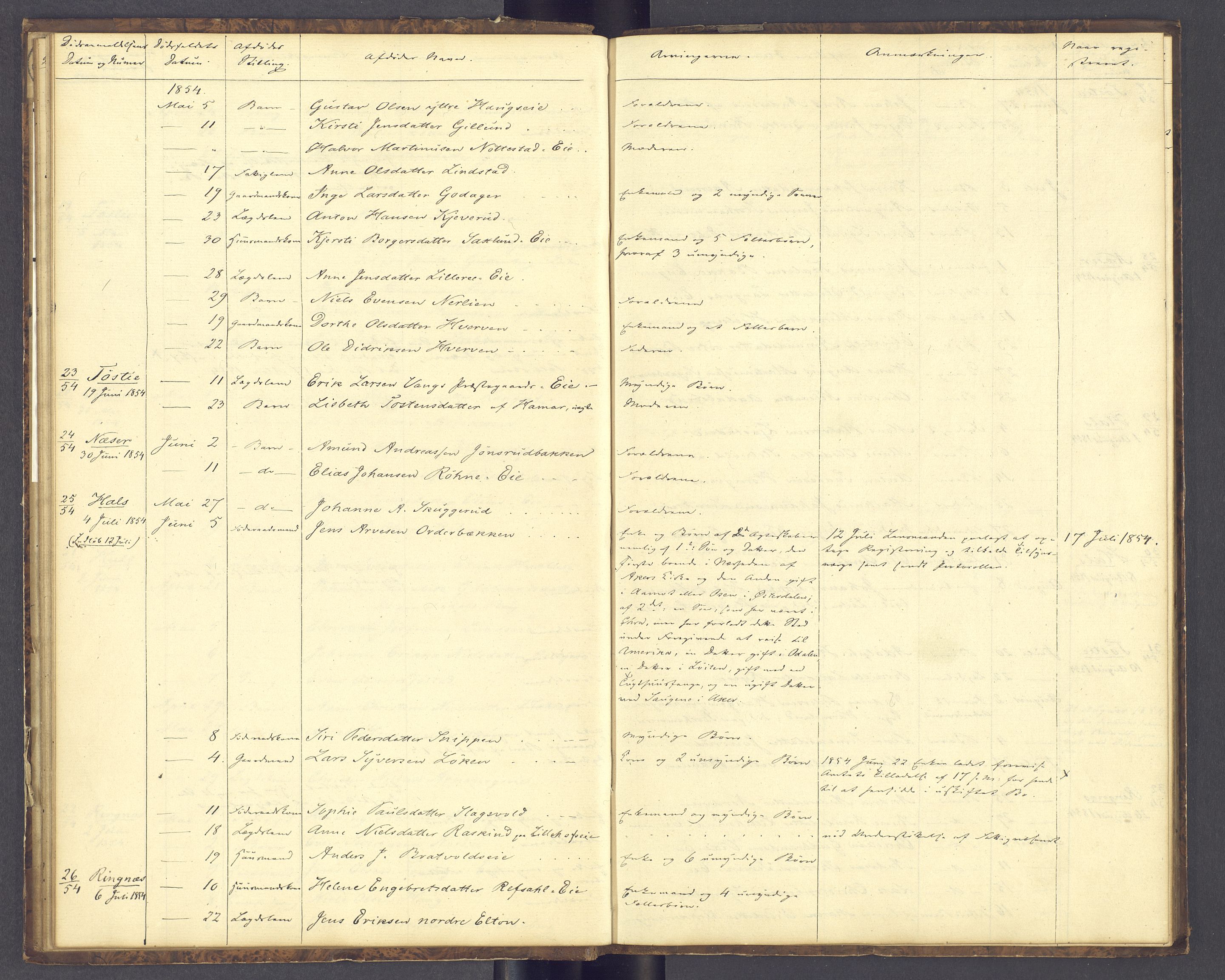 Sør-Hedmark sorenskriveri, AV/SAH-TING-014/J/Jd/Jda/L0003: Dødsfallsprotokoll, 1852-1862