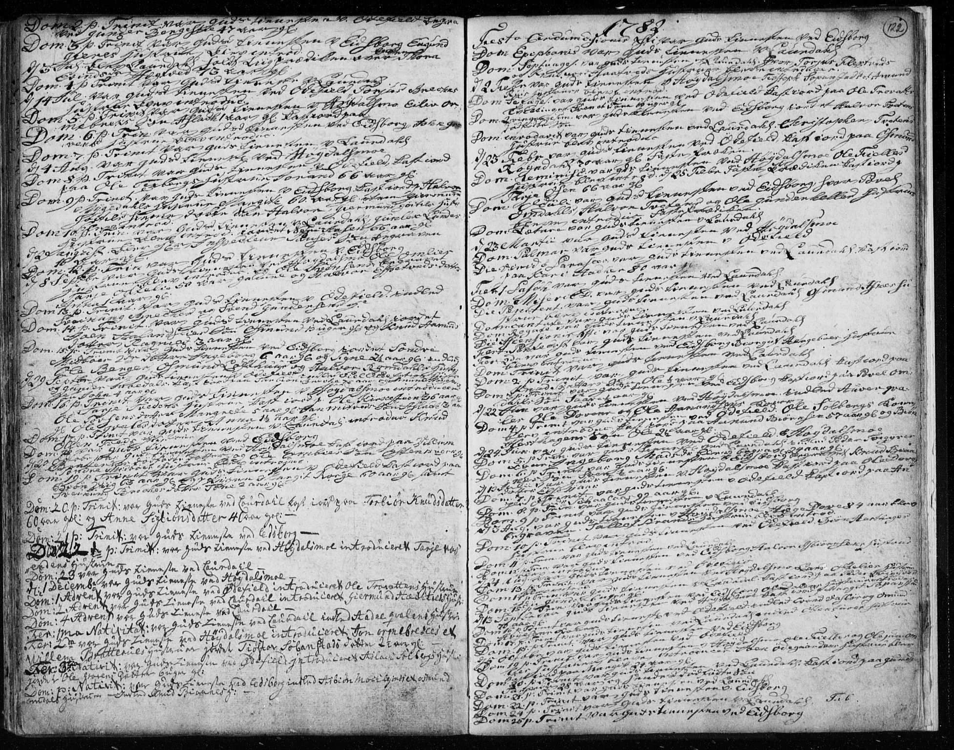 Lårdal kirkebøker, AV/SAKO-A-284/F/Fa/L0003: Ministerialbok nr. I 3, 1754-1790, s. 122
