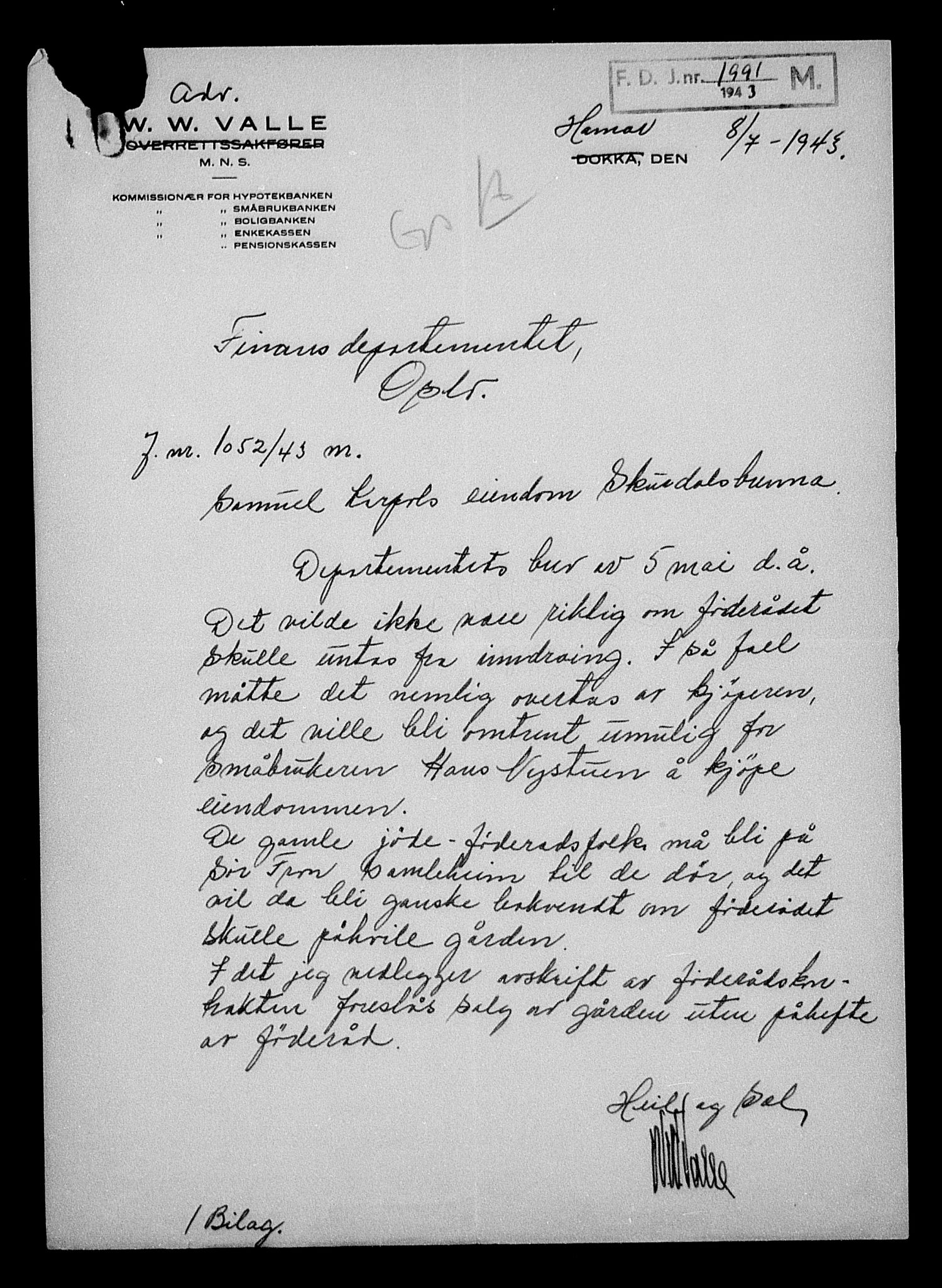 Justisdepartementet, Tilbakeføringskontoret for inndratte formuer, AV/RA-S-1564/H/Hc/Hcc/L0949: --, 1945-1947, s. 705