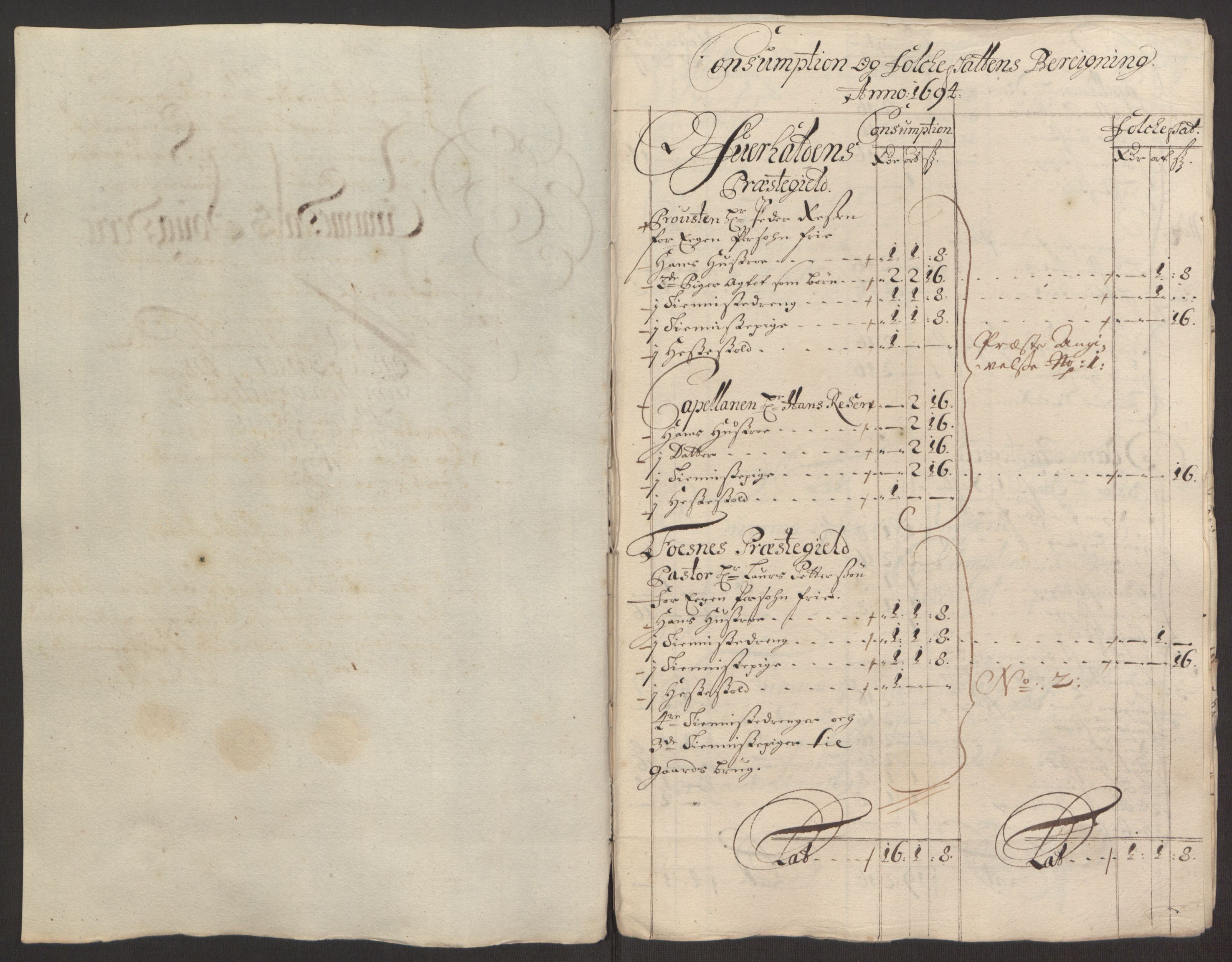 Rentekammeret inntil 1814, Reviderte regnskaper, Fogderegnskap, RA/EA-4092/R64/L4424: Fogderegnskap Namdal, 1692-1695, s. 353