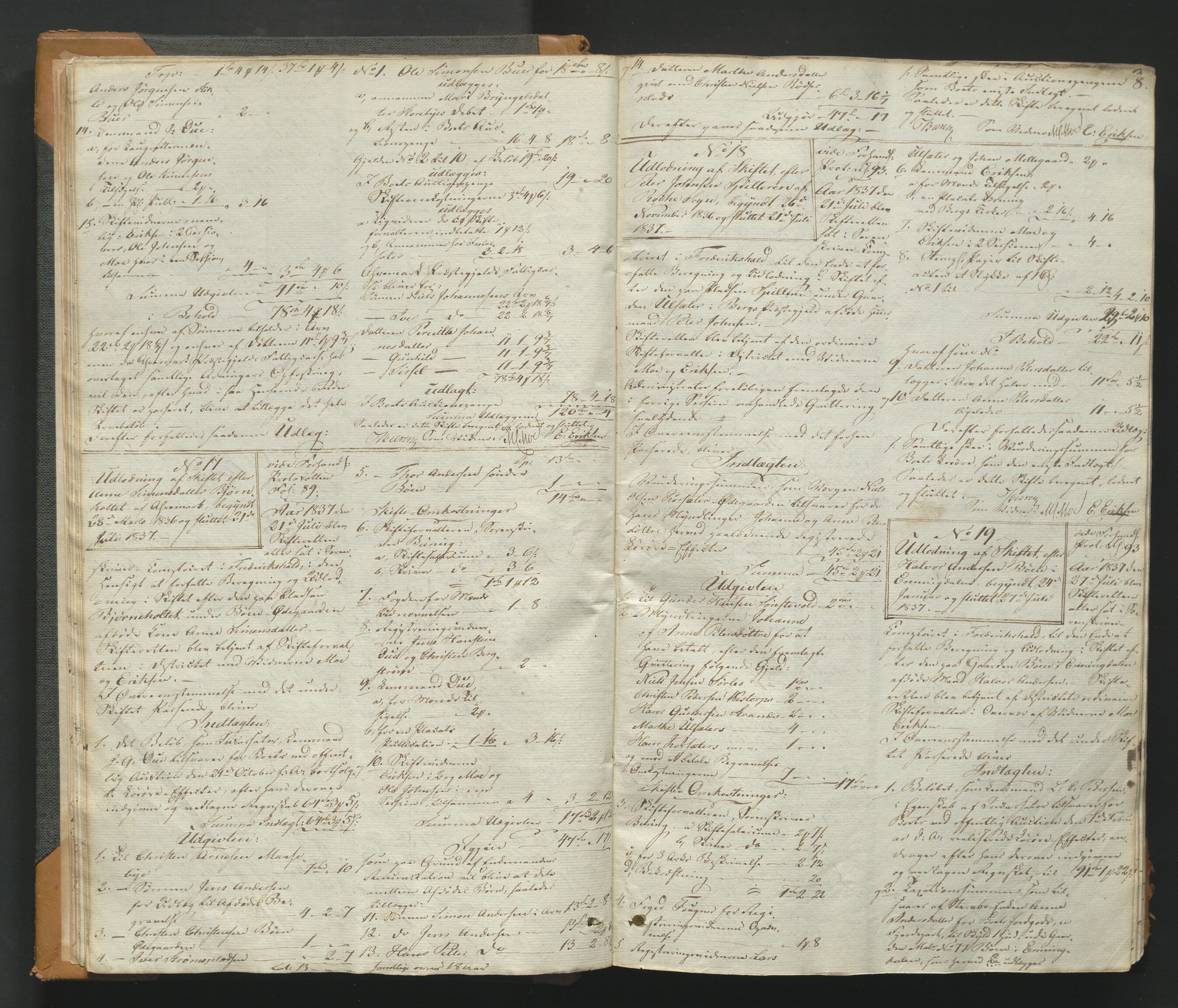 Idd og Marker sorenskriveri, AV/SAO-A-10283/H/He/L0001: Skifteutlodningsprotokoll, 1837-1854