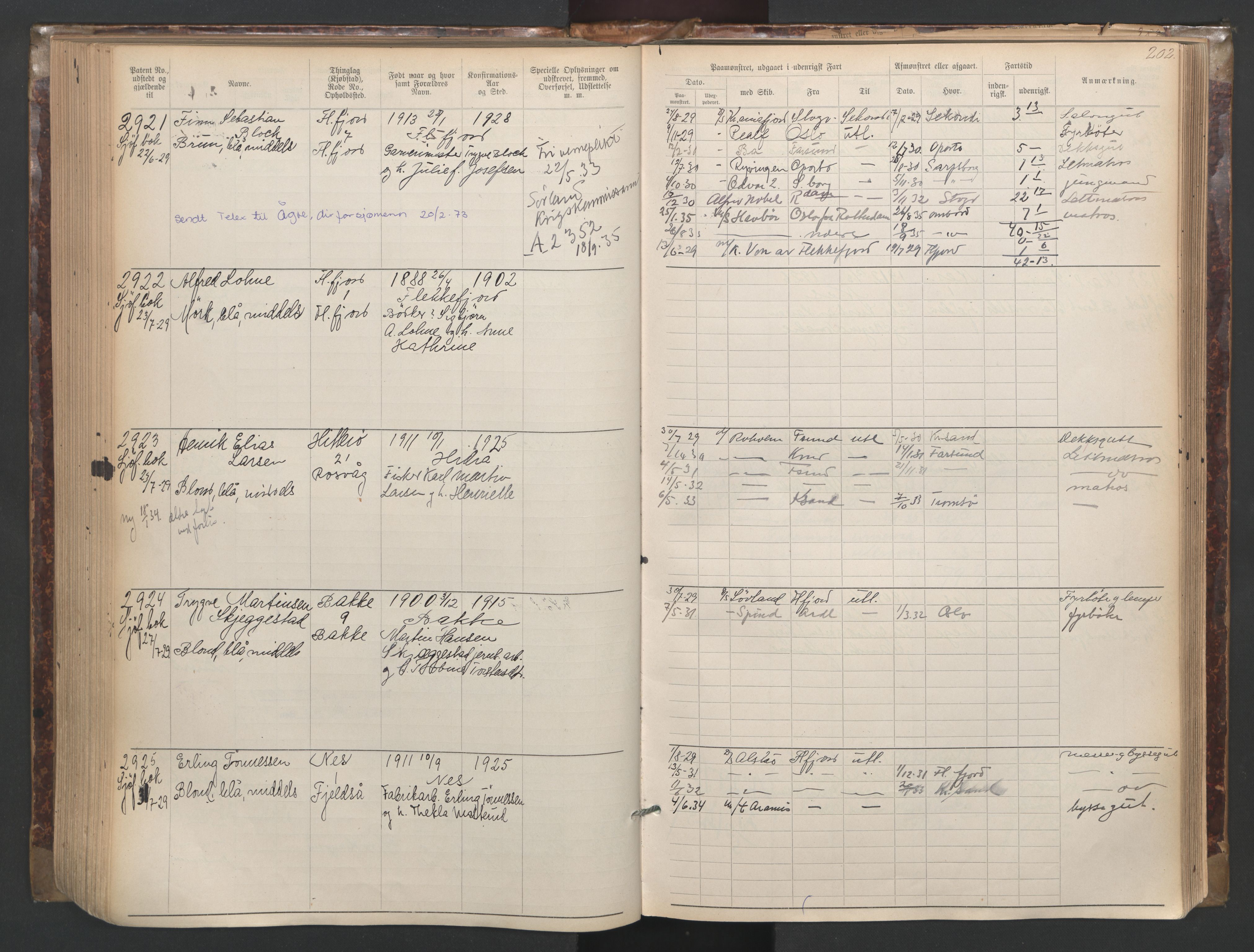 Flekkefjord mønstringskrets, AV/SAK-2031-0018/F/Fa/L0003: Annotasjonsrulle nr 1921-2963 med register, N-3, 1892-1948, s. 235