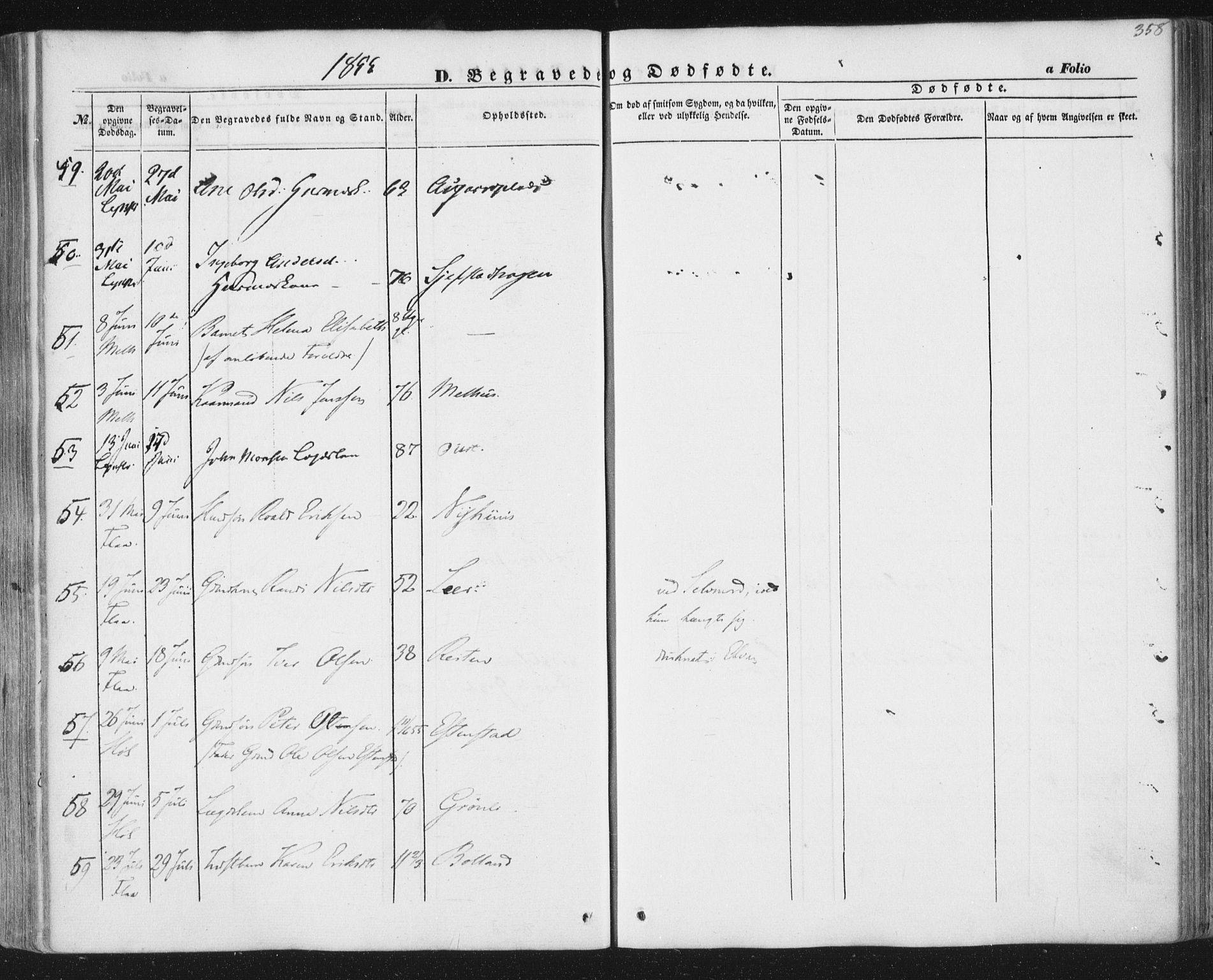 Ministerialprotokoller, klokkerbøker og fødselsregistre - Sør-Trøndelag, SAT/A-1456/691/L1076: Ministerialbok nr. 691A08, 1852-1861, s. 358
