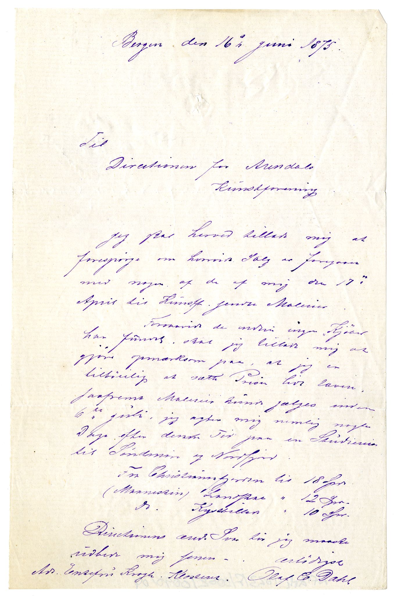 Diderik Maria Aalls brevsamling, NF/Ark-1023/F/L0002: D.M. Aalls brevsamling. B - C, 1799-1889, s. 443