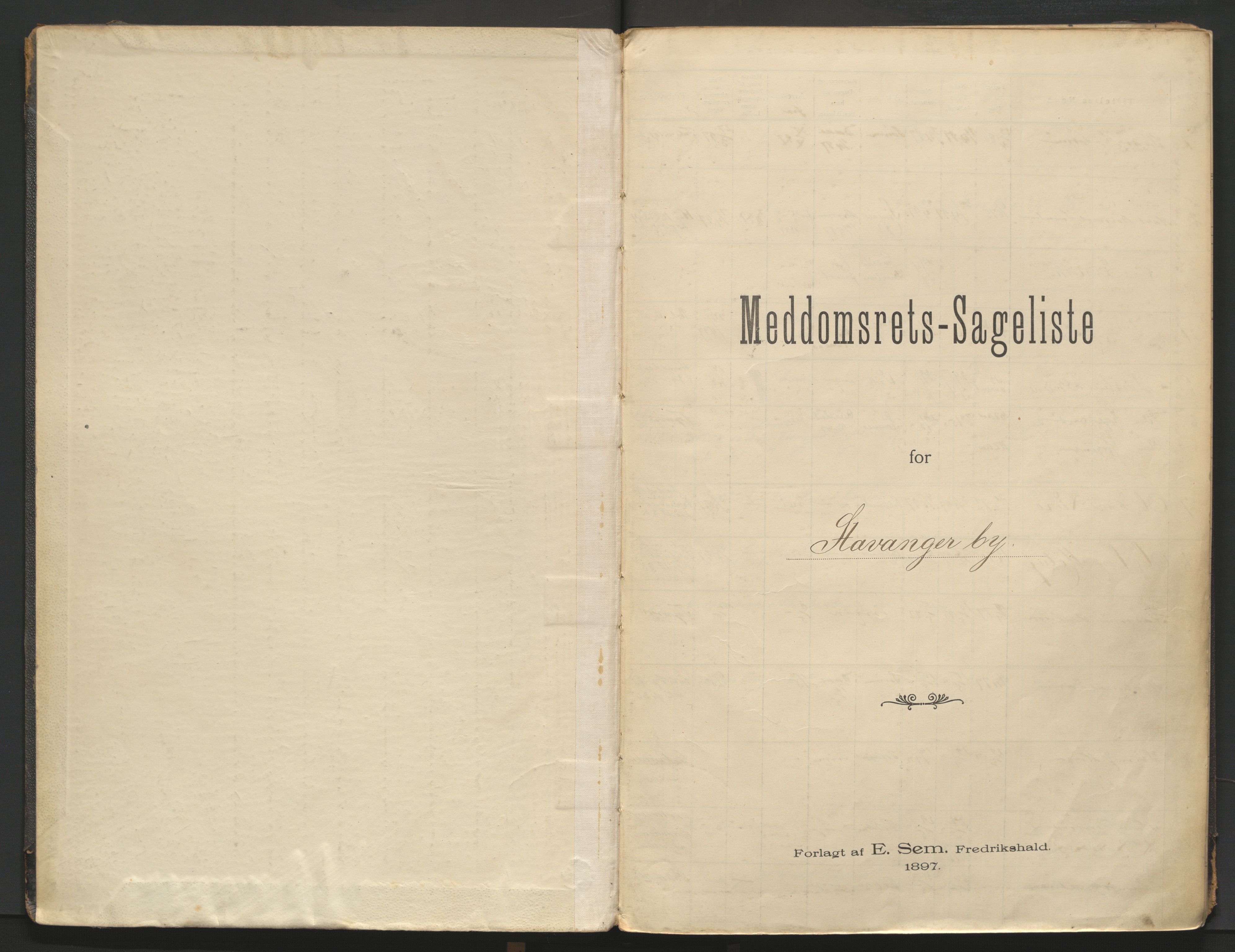 Stavanger byfogd, AV/SAST-A-101408/001/3/31/312/312A/L0002: Saksliste for meddomsretten, 1897-1906