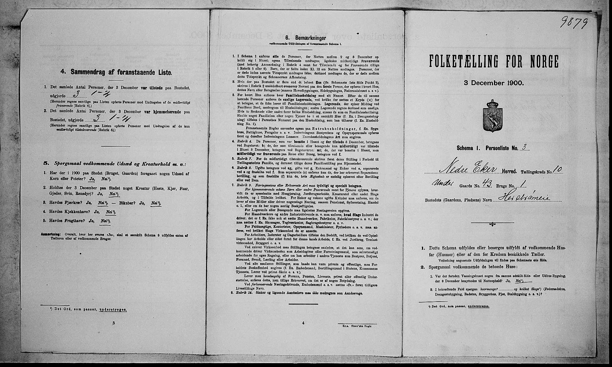 RA, Folketelling 1900 for 0625 Nedre Eiker herred, 1900, s. 1255