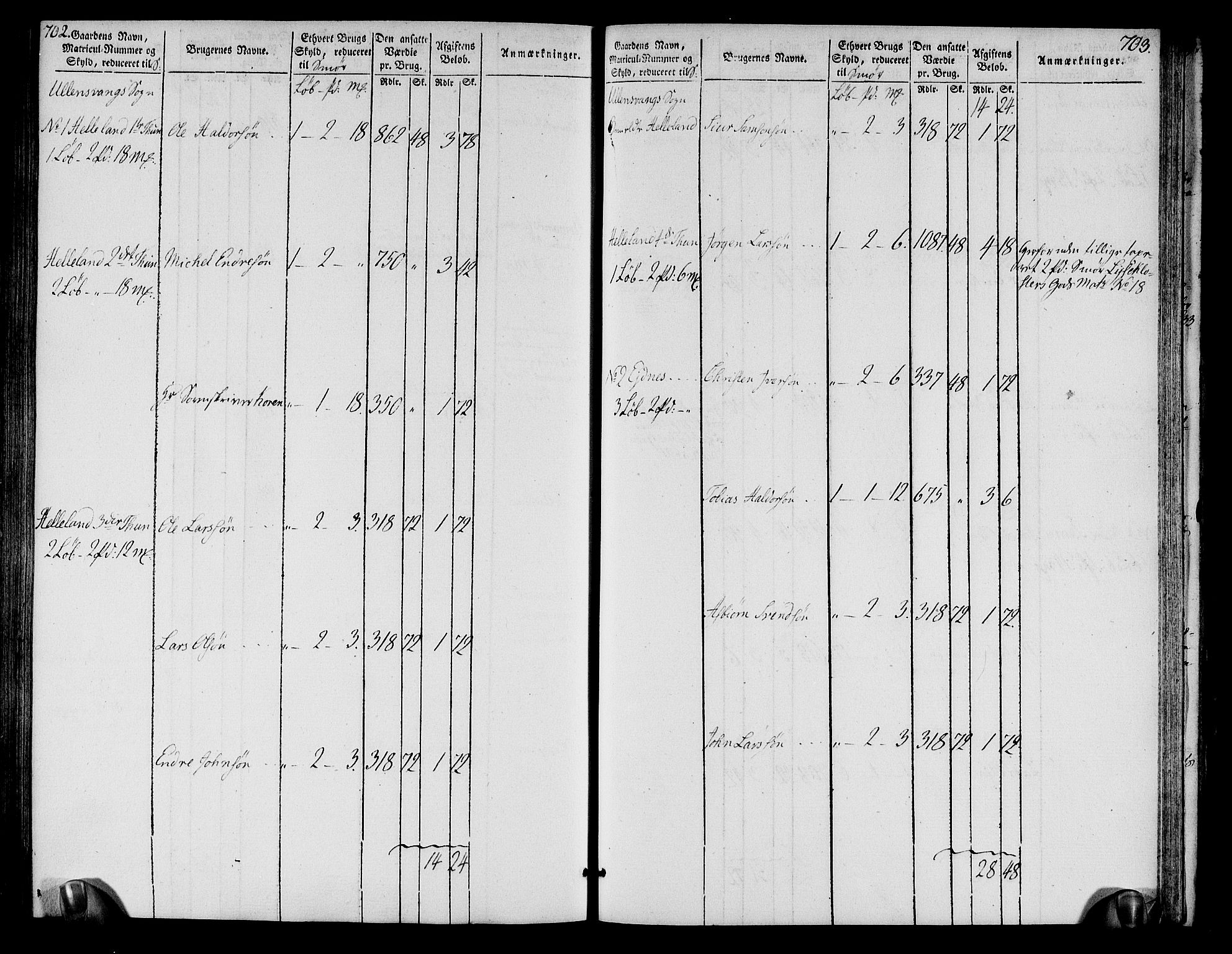 Rentekammeret inntil 1814, Realistisk ordnet avdeling, RA/EA-4070/N/Ne/Nea/L0109: Sunnhordland og Hardanger fogderi. Oppebørselsregister, 1803-1804, s. 355