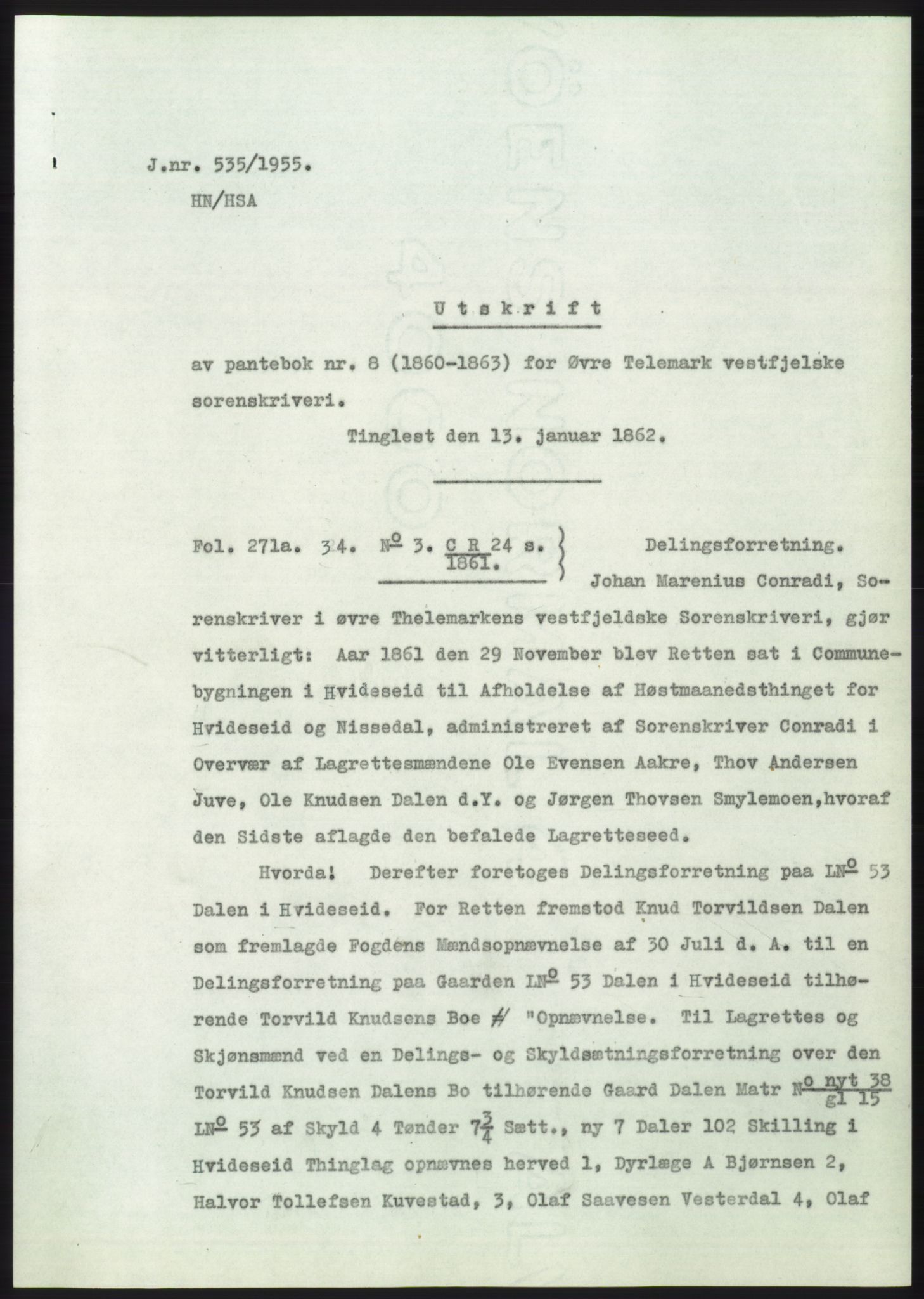Statsarkivet i Kongsberg, SAKO/A-0001, 1955, s. 306
