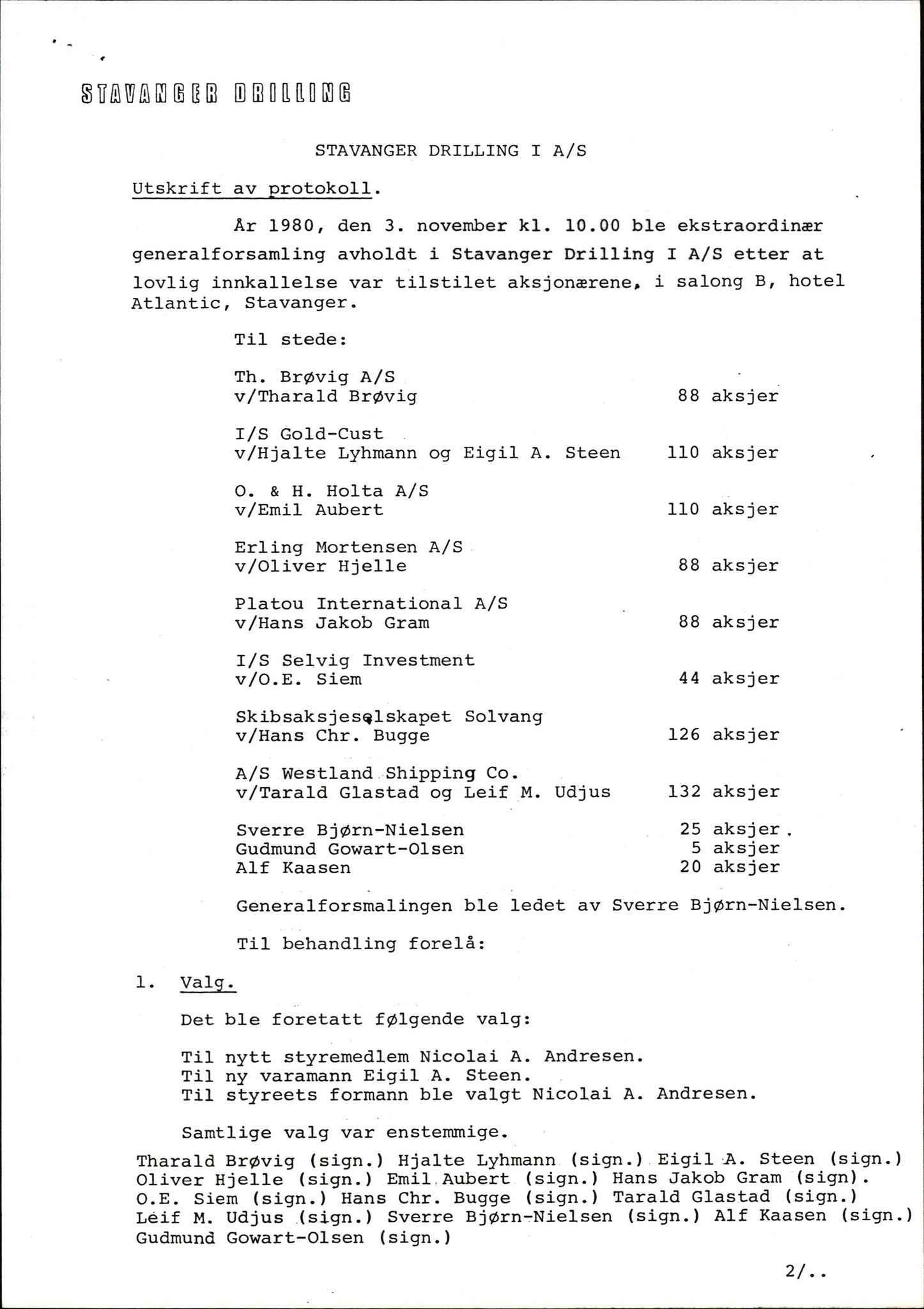 Pa 1503 - Stavanger Drilling AS, AV/SAST-A-101906/2/E/Ea/Eaa/L0002: Korrespondanse, 1974-1981