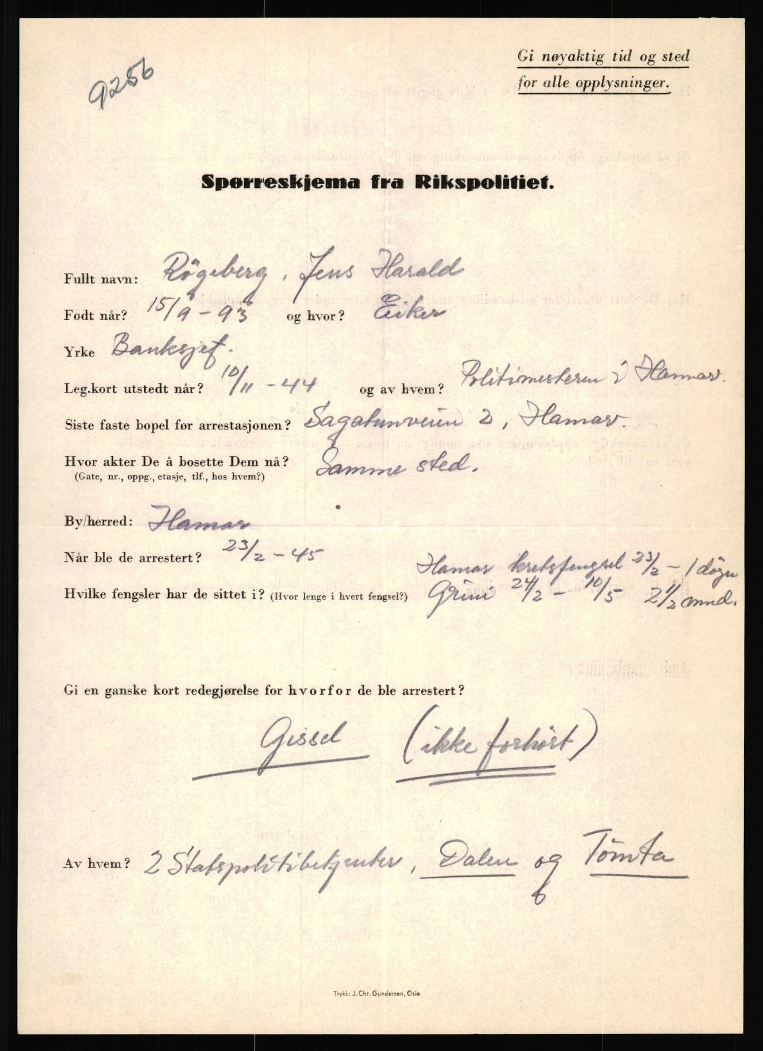 Rikspolitisjefen, AV/RA-S-1560/L/L0014: Pettersen, Aksel - Savosnick, Ernst, 1940-1945, s. 946