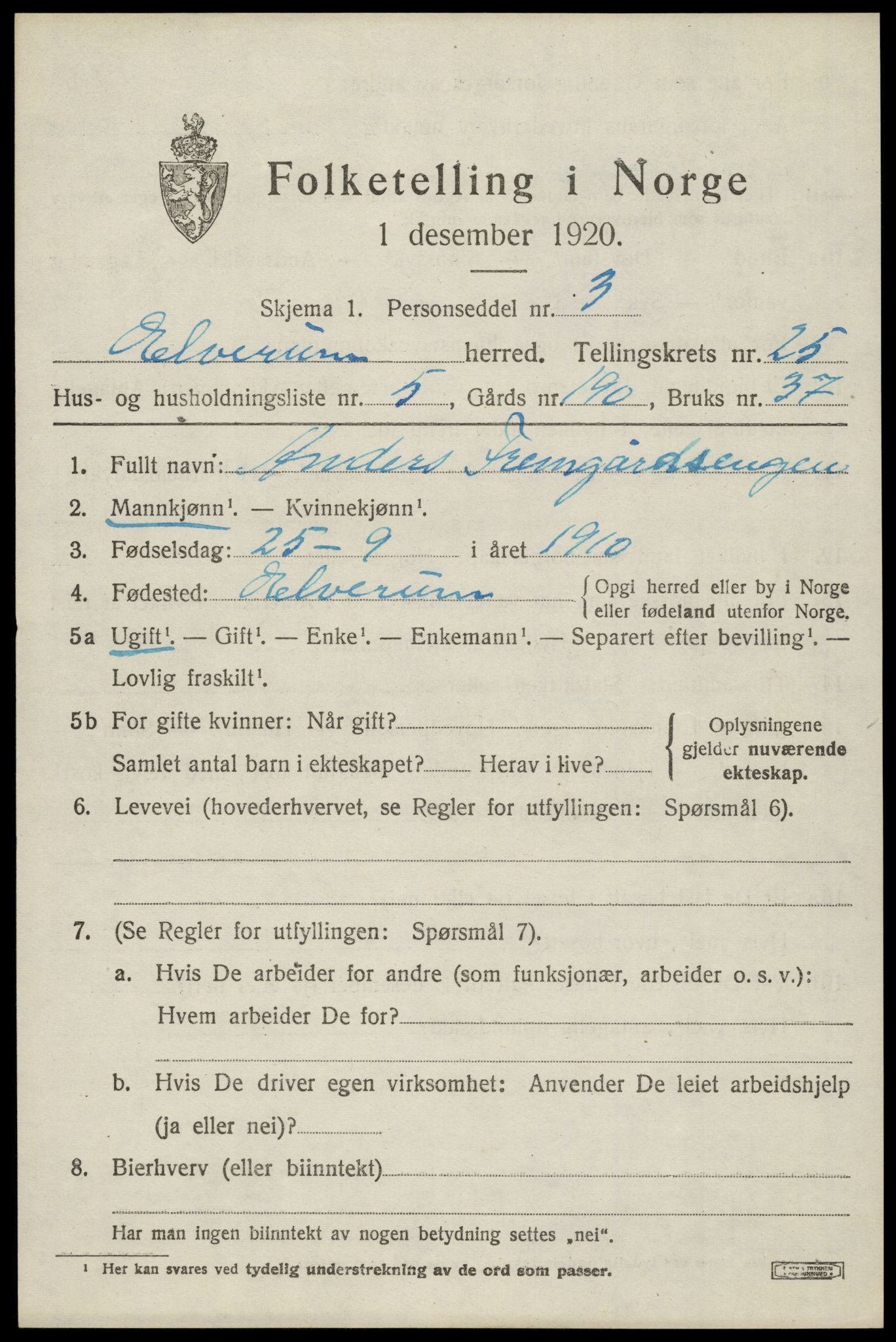 SAH, Folketelling 1920 for 0427 Elverum herred, 1920, s. 26292