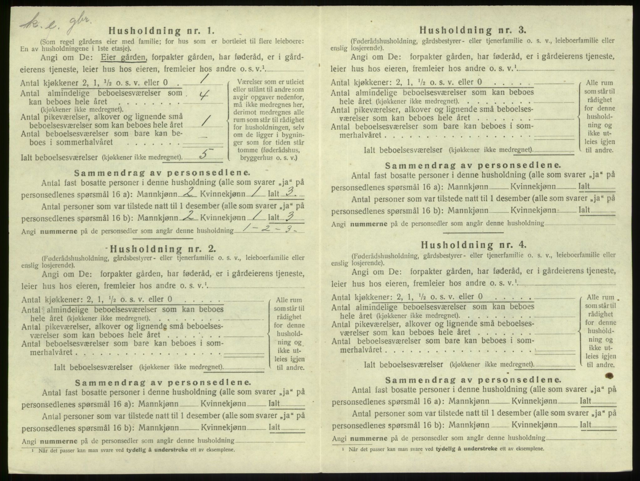 SAB, Folketelling 1920 for 1411 Gulen herred, 1920, s. 890