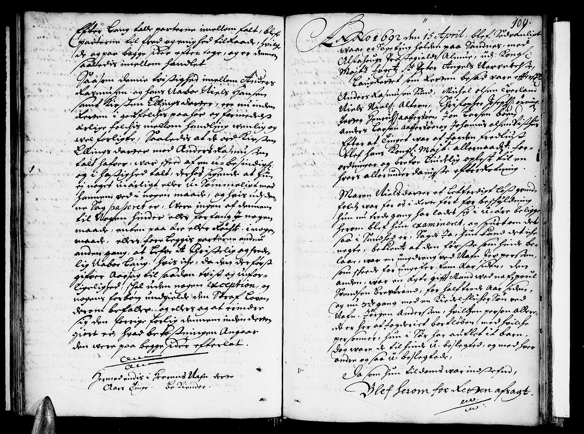 Helgeland sorenskriveri, SAT/A-0004/1/1A/L0001: Tingbok 1, 1690-1693, s. 108b-109a