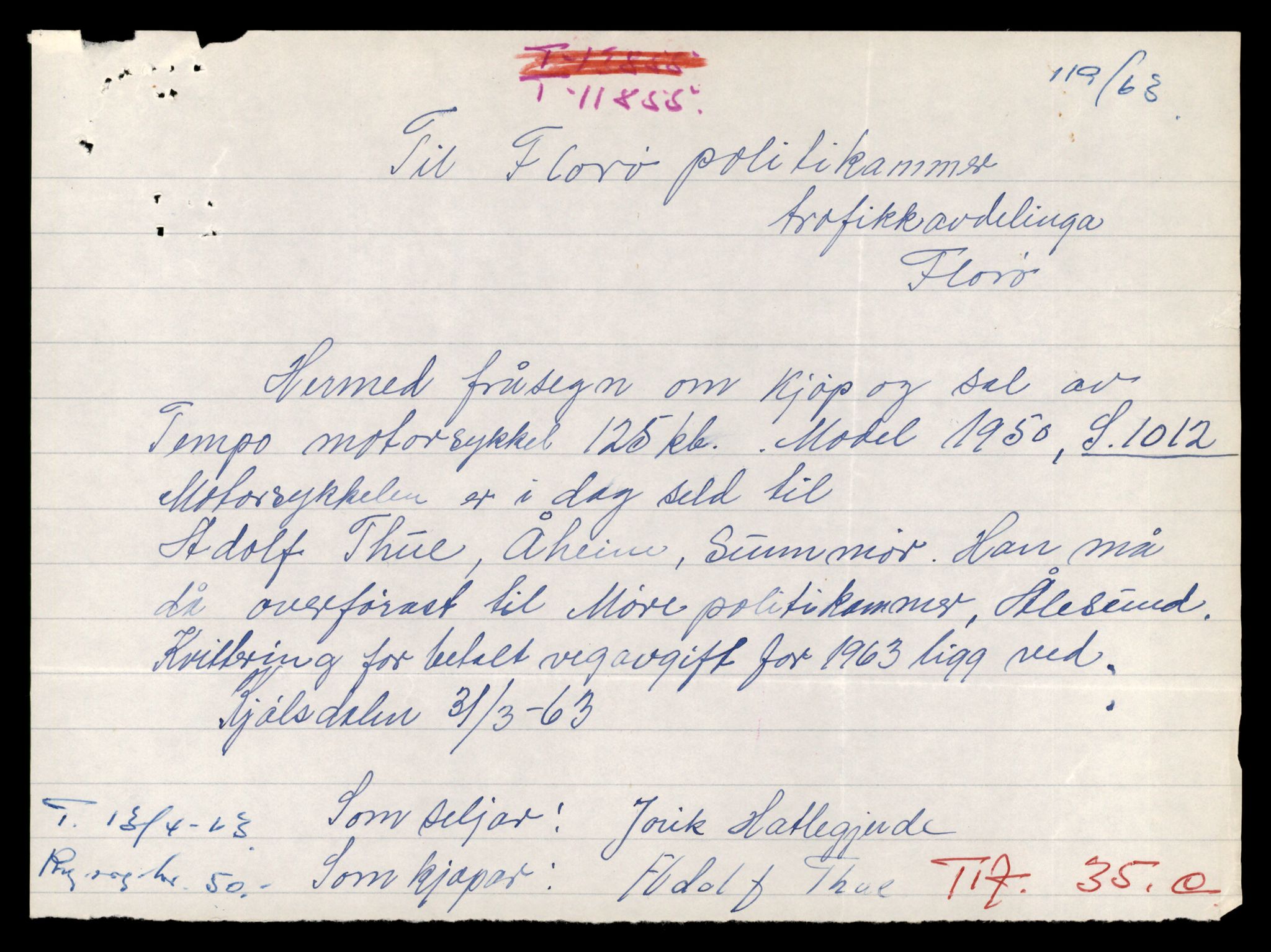 Møre og Romsdal vegkontor - Ålesund trafikkstasjon, AV/SAT-A-4099/F/Fe/L0031: Registreringskort for kjøretøy T 11800 - T 11996, 1927-1998, s. 997