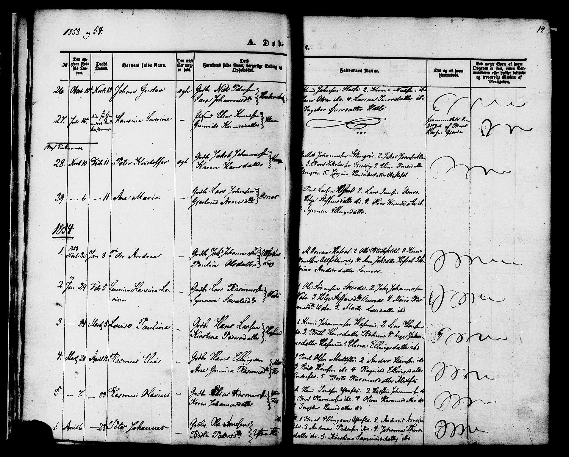 Ministerialprotokoller, klokkerbøker og fødselsregistre - Møre og Romsdal, SAT/A-1454/509/L0105: Ministerialbok nr. 509A03, 1848-1882, s. 14