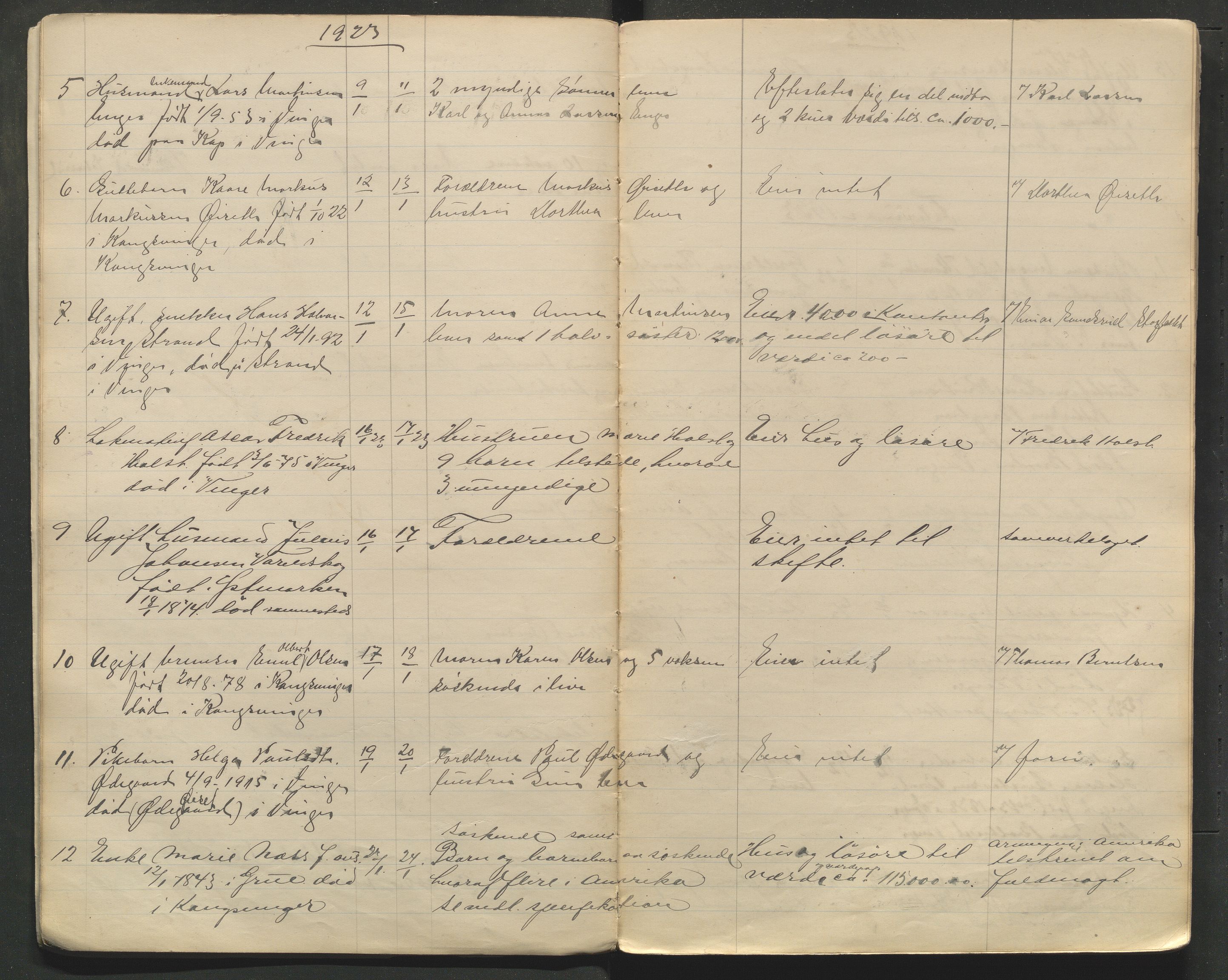Kongsvinger lensmannskontor, AV/SAH-LHK-014/H/Ha/L0001/0002: Dødsfallsprotokoller / Dødsfallsprotokoll for Vinger og Kongsvinger, 1921-1931