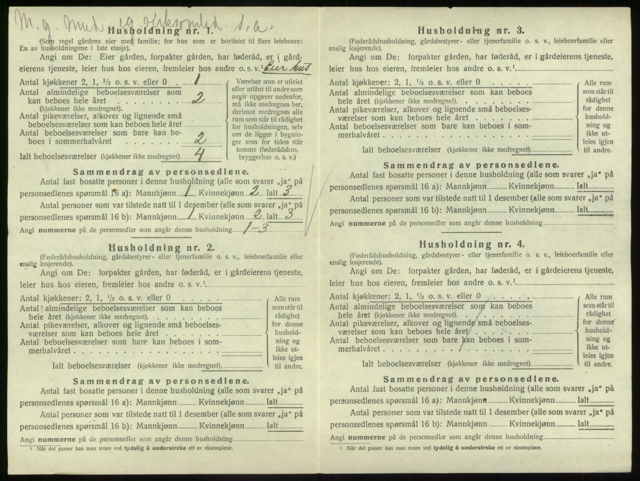 SAB, Folketelling 1920 for 1430 Gaular herred, 1920, s. 739