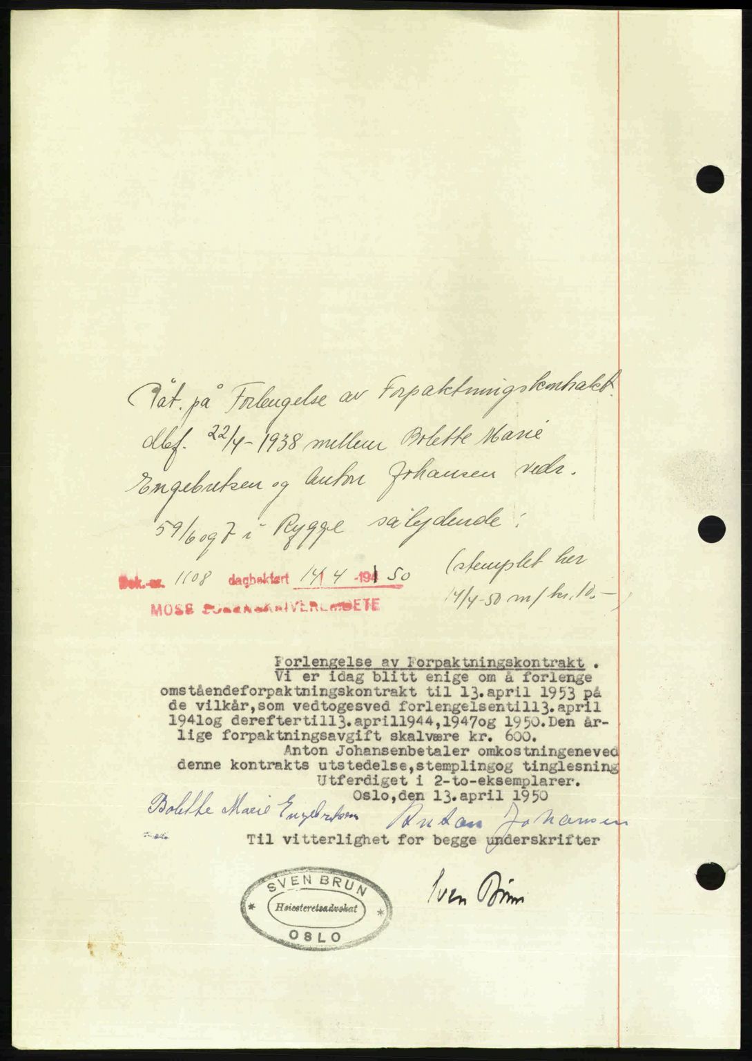 Moss sorenskriveri, SAO/A-10168: Pantebok nr. A25, 1950-1950, Dagboknr: 1099/1950