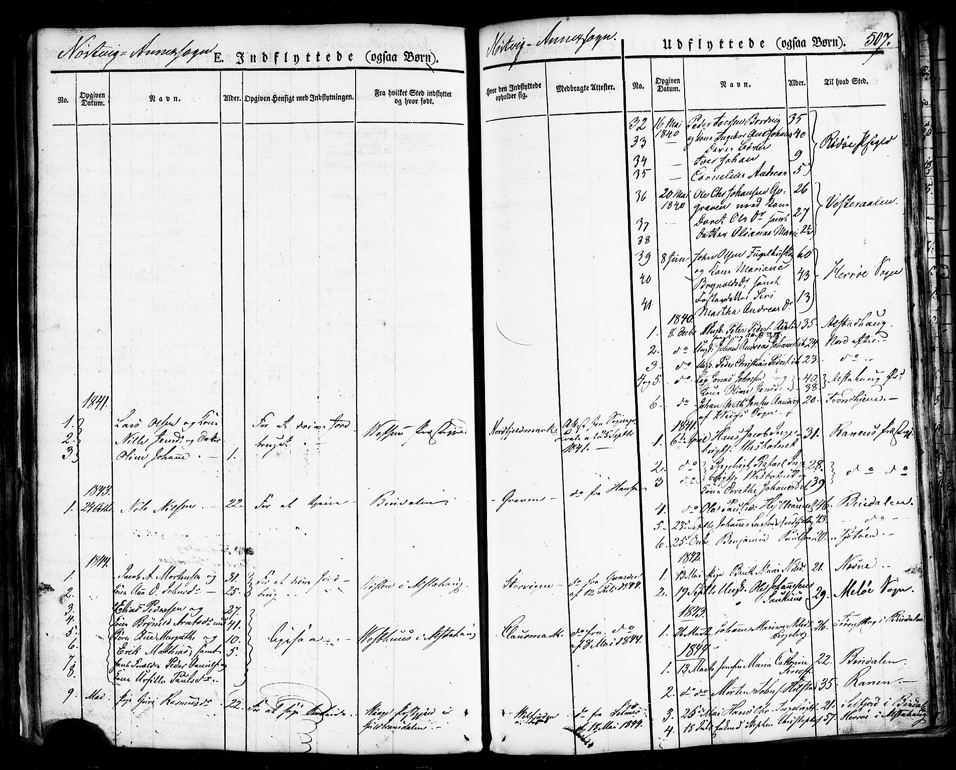 Ministerialprotokoller, klokkerbøker og fødselsregistre - Nordland, SAT/A-1459/814/L0224: Ministerialbok nr. 814A05, 1834-1874, s. 507