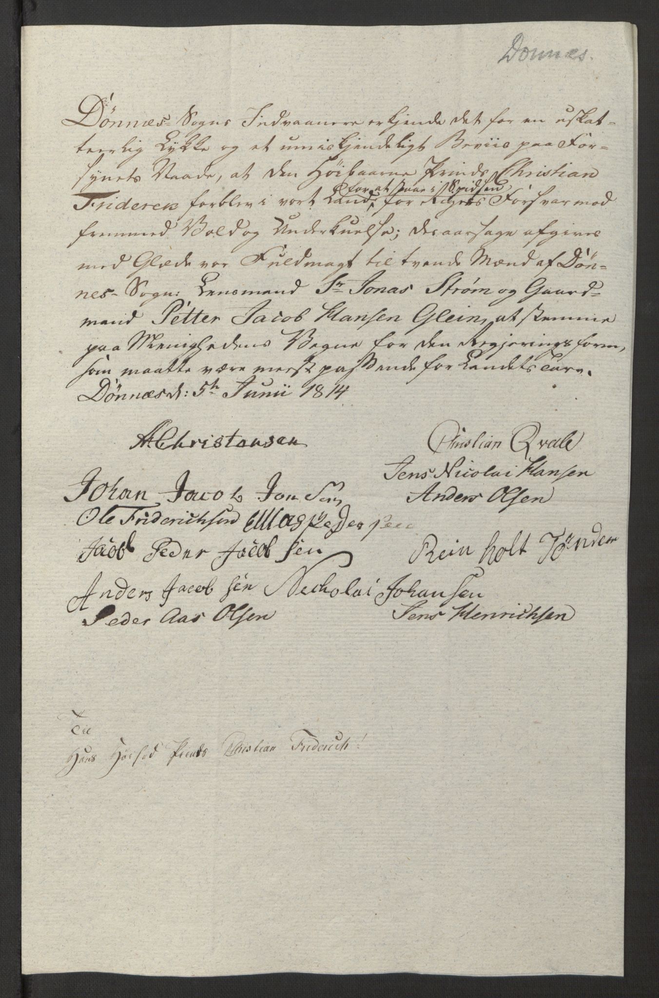 Fylkesmannen i Nordland, AV/SAT-A-0499/1.1/Ø/Øz/L0002/0003: Diverse / Adresser til Christian Frederik, 1814, s. 36