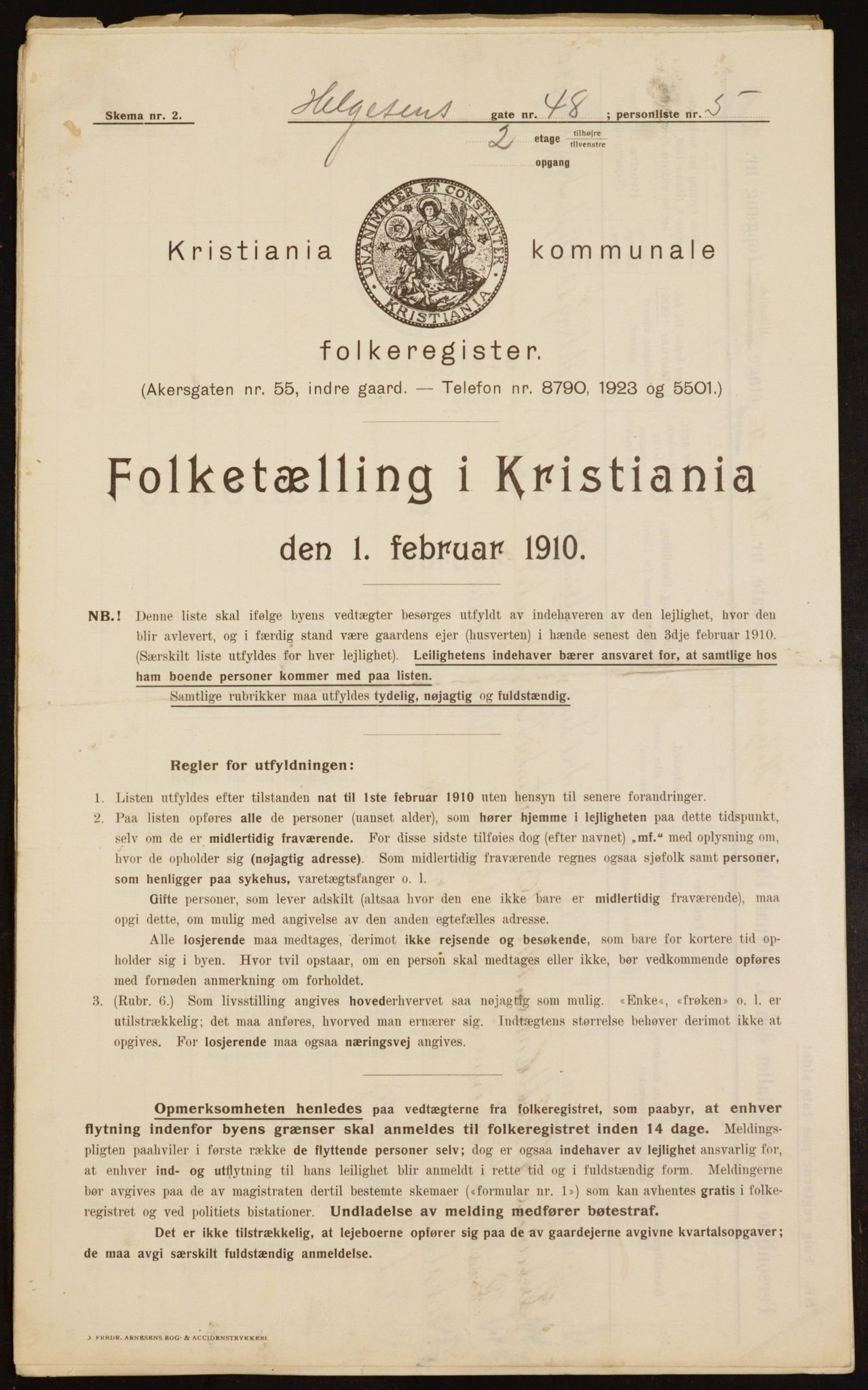 OBA, Kommunal folketelling 1.2.1910 for Kristiania, 1910, s. 37110