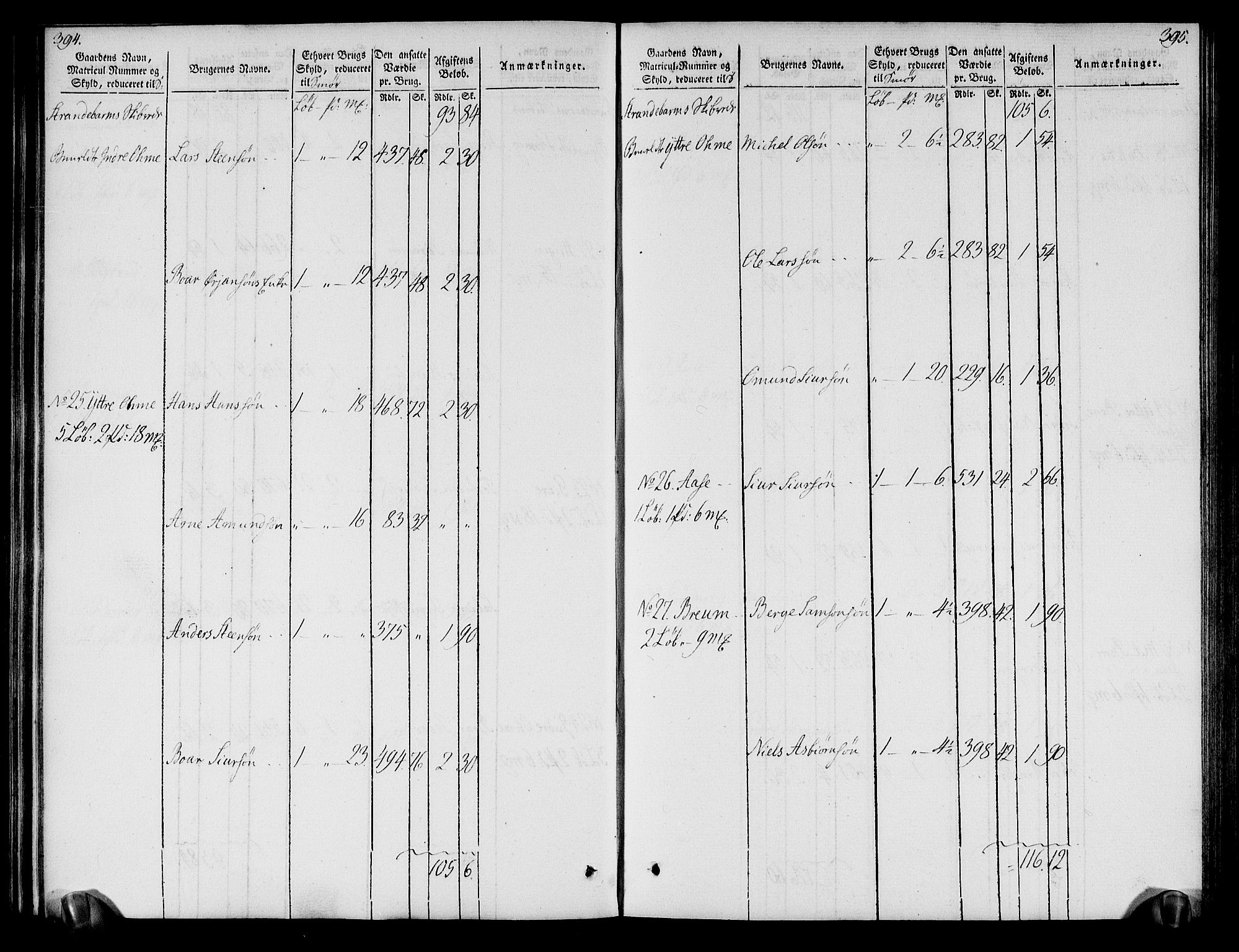 Rentekammeret inntil 1814, Realistisk ordnet avdeling, AV/RA-EA-4070/N/Ne/Nea/L0109: Sunnhordland og Hardanger fogderi. Oppebørselsregister, 1803-1804, s. 201