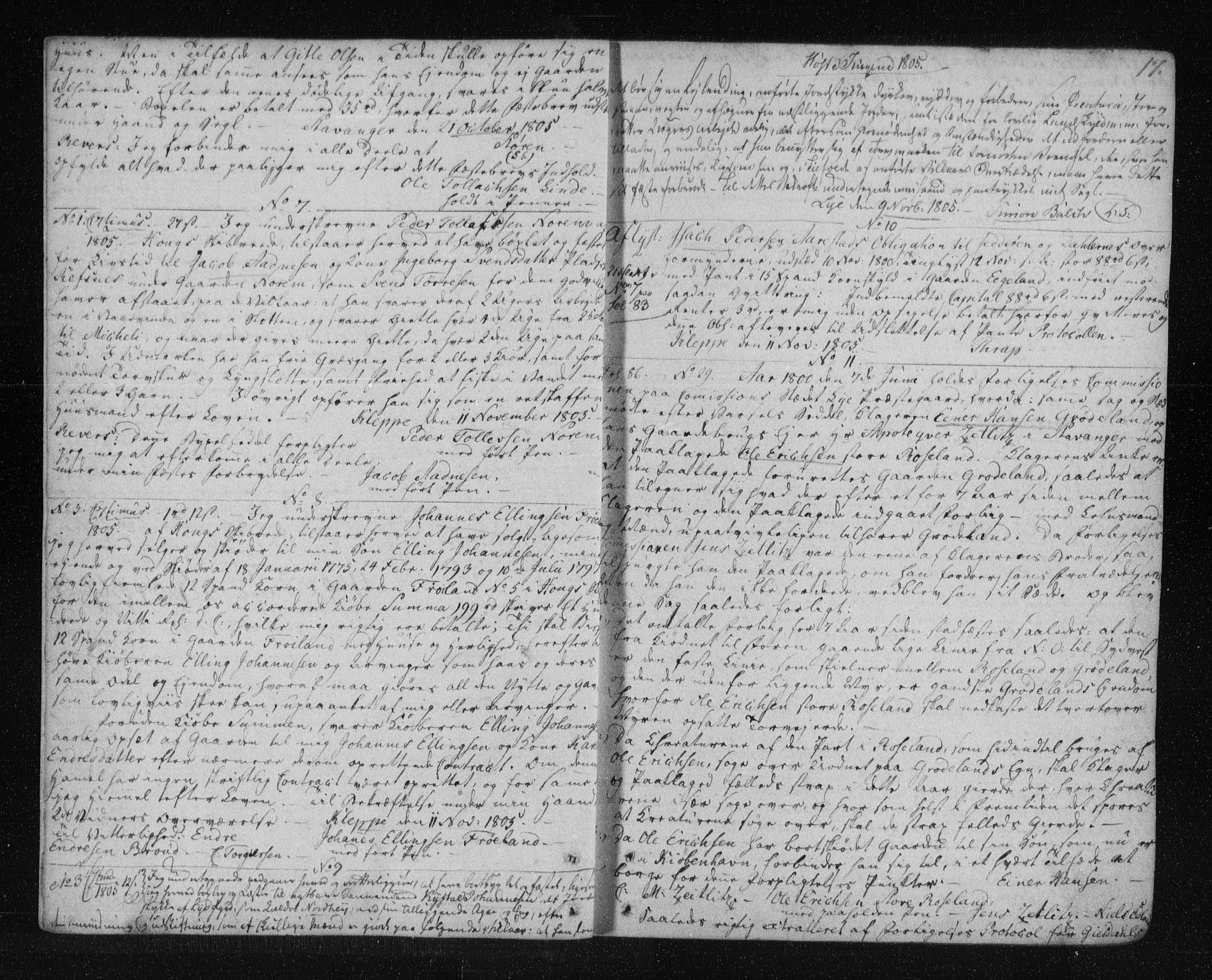 Jæren og Dalane sorenskriveri, AV/SAST-A-100306/4/41/41B/L0011: Pantebok nr. 8, 1805-1812, s. 17