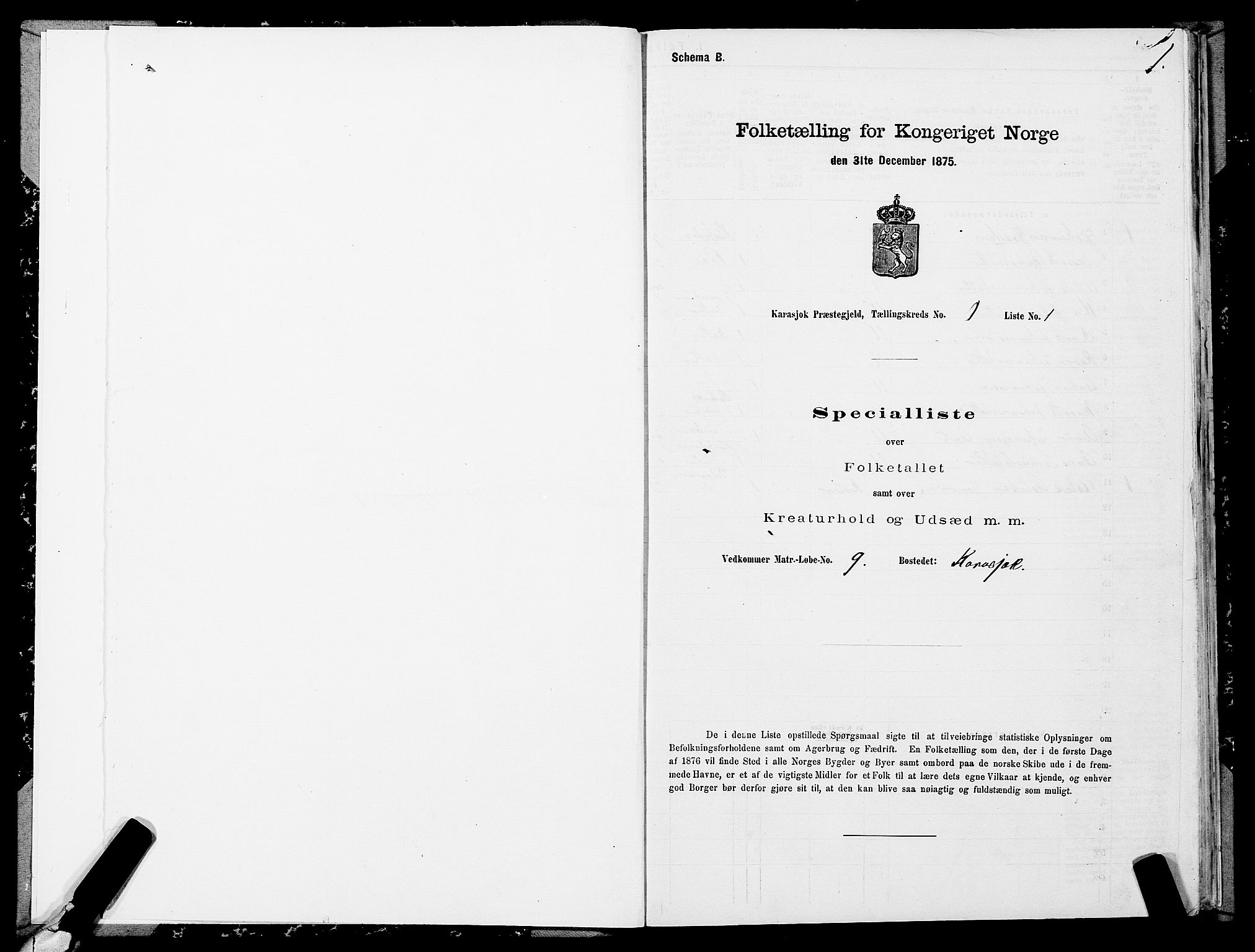 SATØ, Folketelling 1875 for 2021P Karasjok prestegjeld, 1875, s. 1001