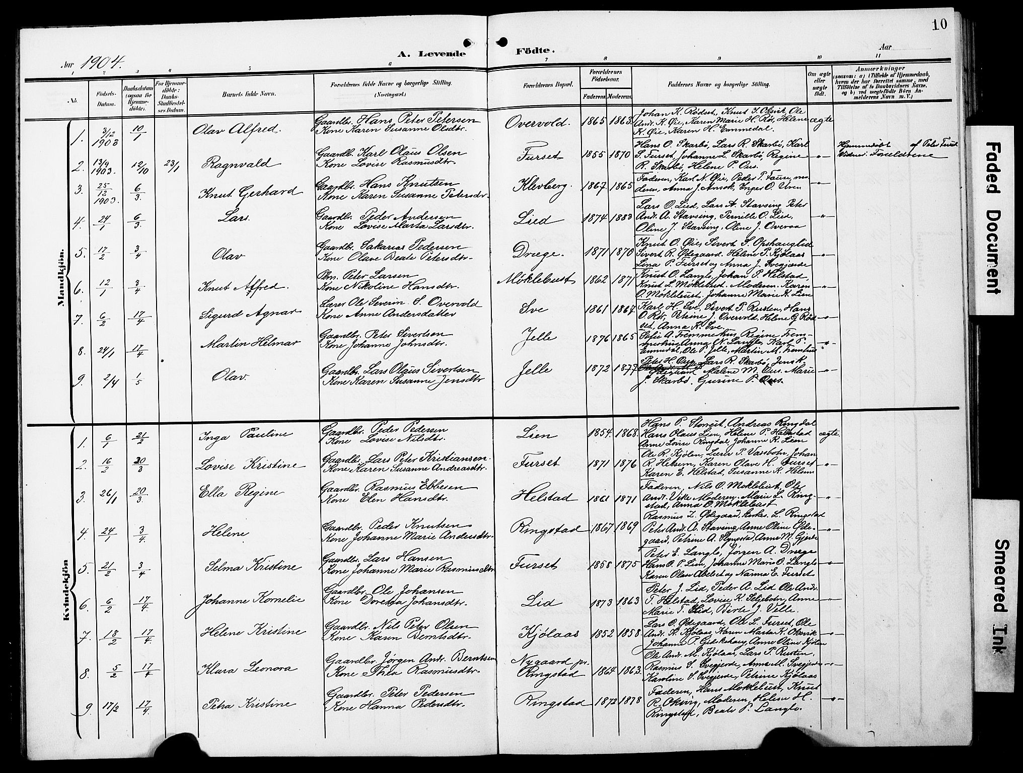 Ministerialprotokoller, klokkerbøker og fødselsregistre - Møre og Romsdal, AV/SAT-A-1454/520/L0293: Klokkerbok nr. 520C05, 1902-1923, s. 10