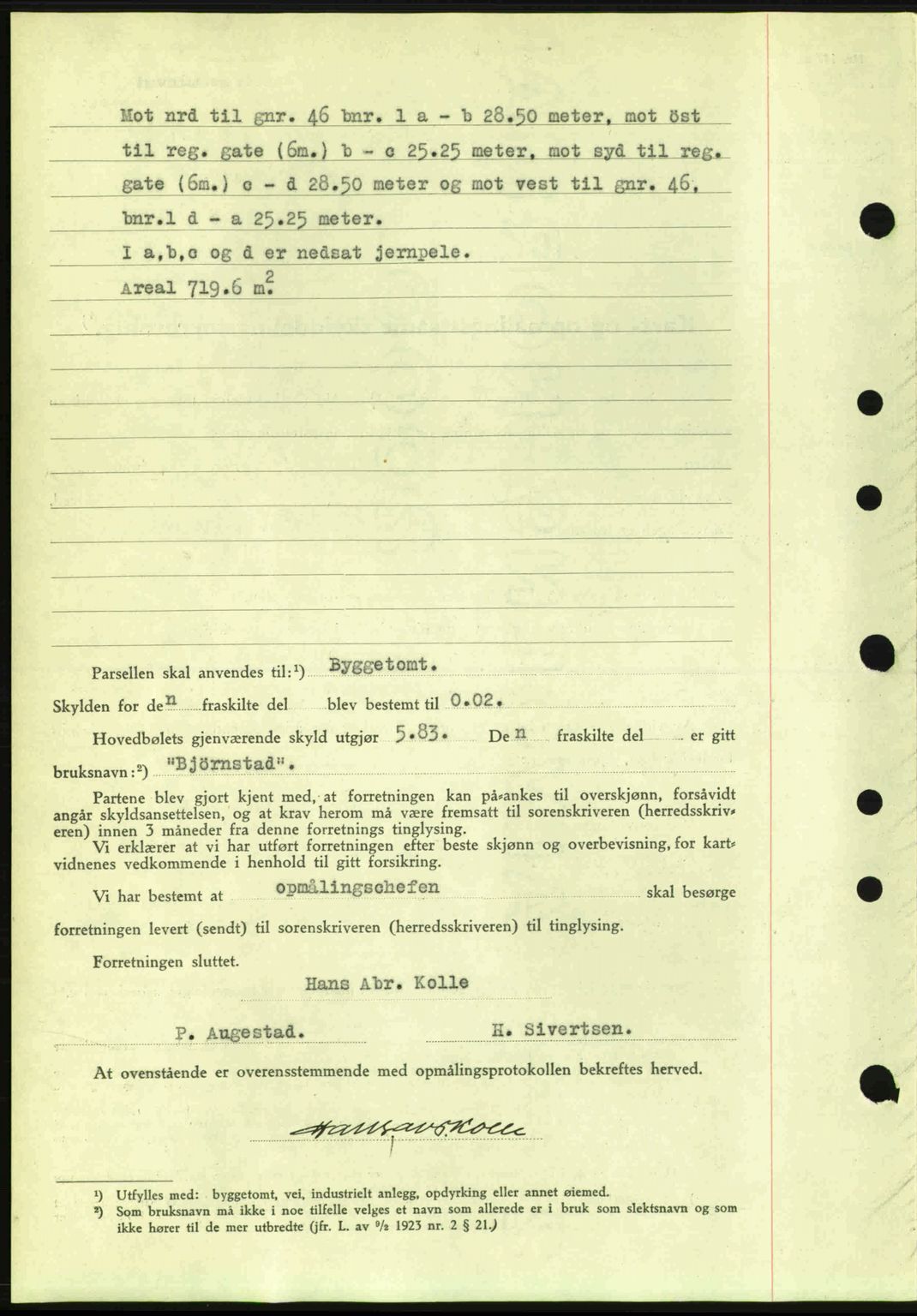 Bamble sorenskriveri, AV/SAKO-A-214/G/Ga/Gag/L0002: Pantebok nr. A-2, 1937-1938, Dagboknr: 728/1938