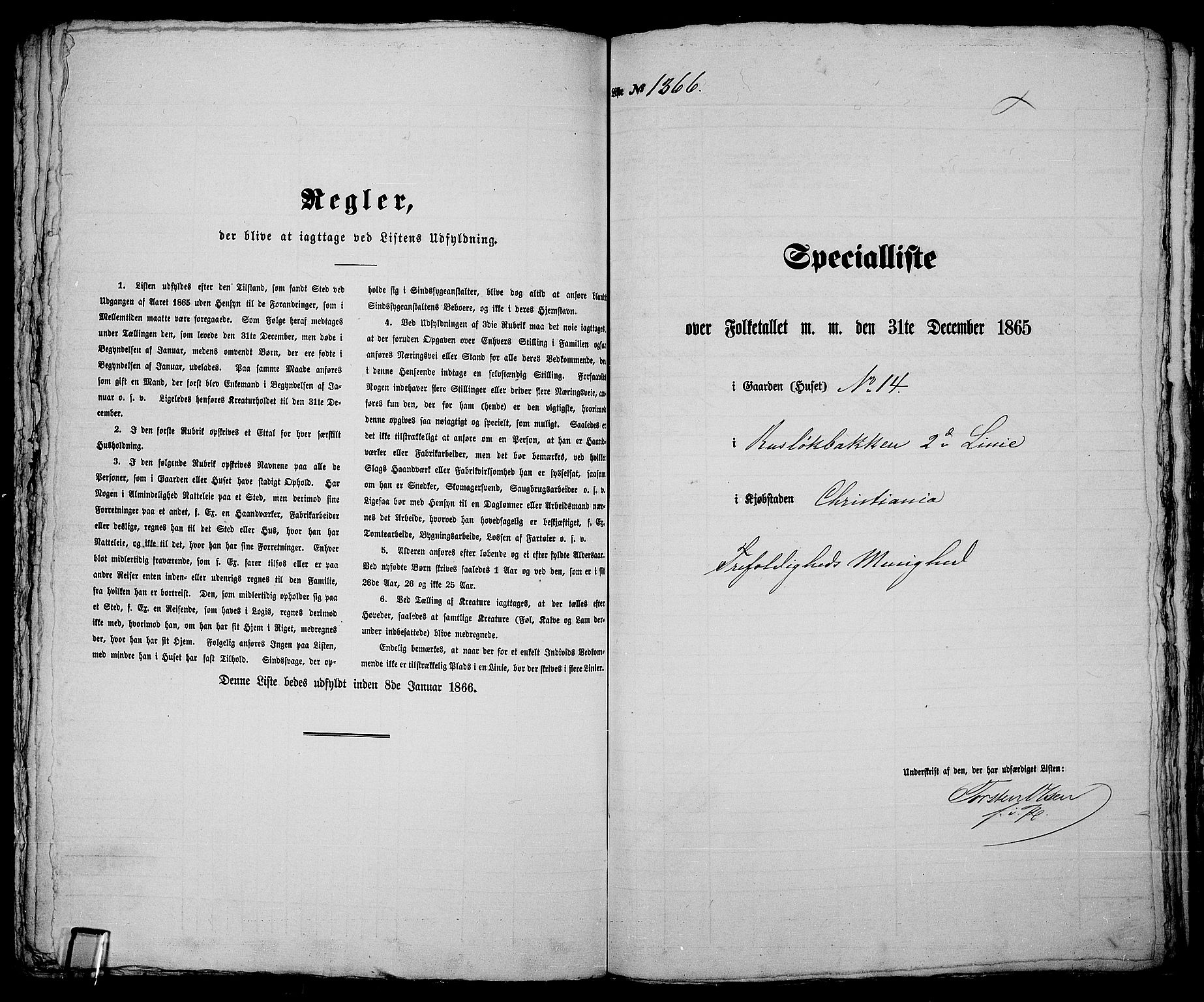 RA, Folketelling 1865 for 0301 Kristiania kjøpstad, 1865, s. 3093