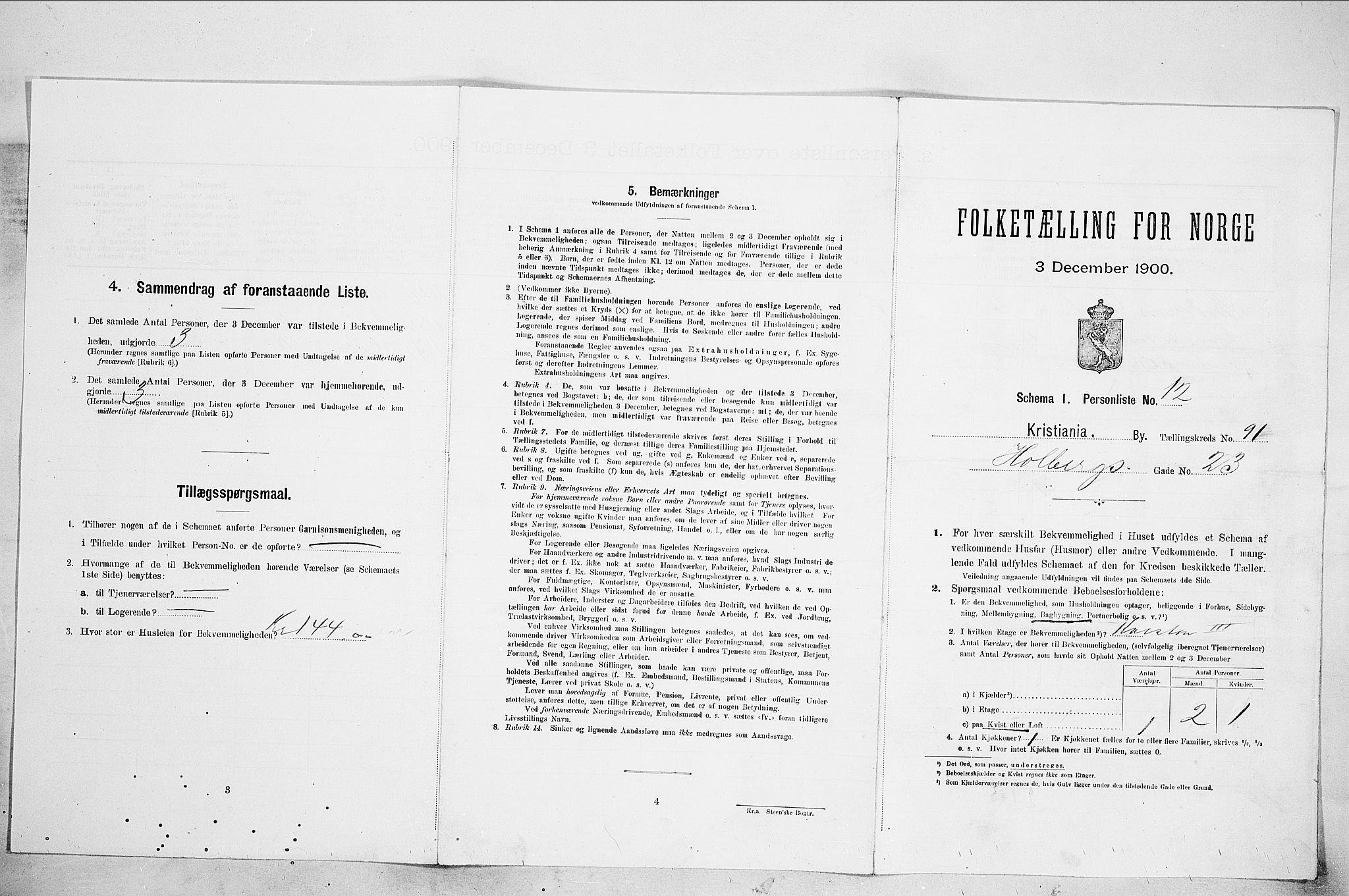 SAO, Folketelling 1900 for 0301 Kristiania kjøpstad, 1900, s. 38177