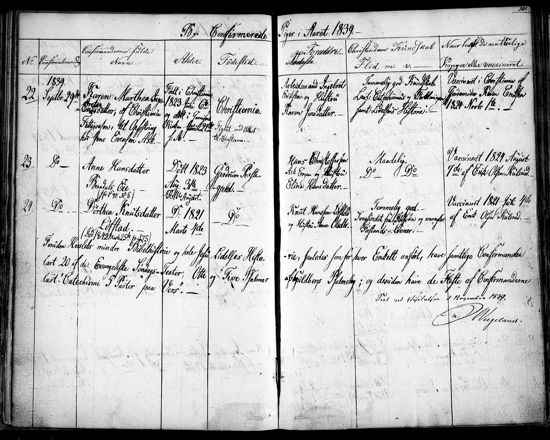 Gjerdrum prestekontor Kirkebøker, AV/SAO-A-10412b/F/Fa/L0005: Ministerialbok nr. I 5, 1835-1845, s. 101