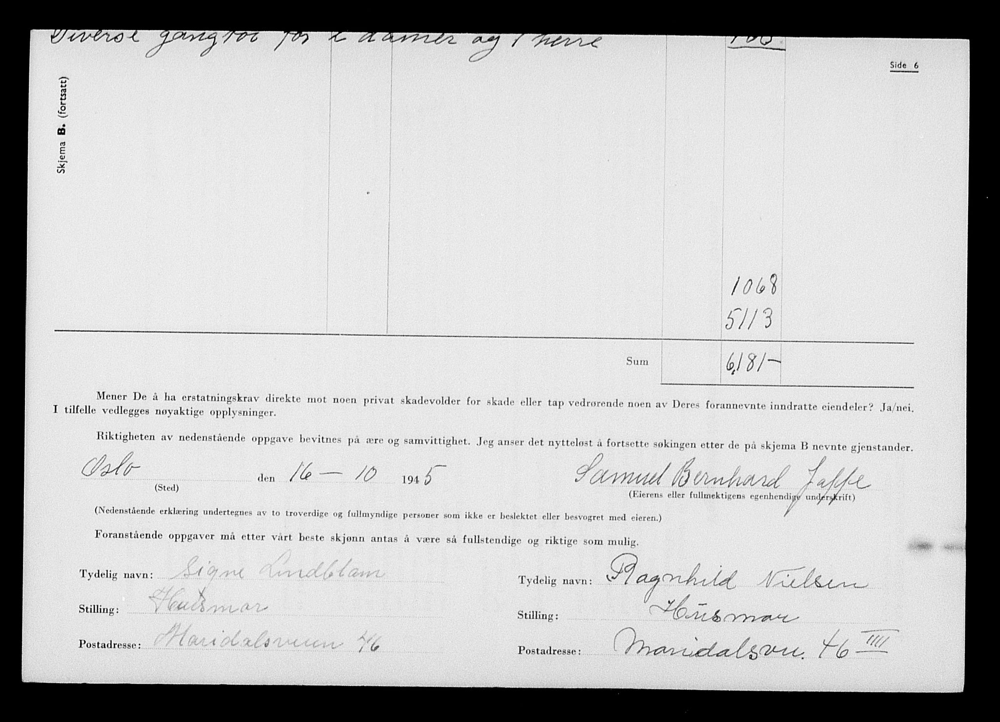 Justisdepartementet, Tilbakeføringskontoret for inndratte formuer, AV/RA-S-1564/H/Hc/Hcc/L0947: --, 1945-1947, s. 104