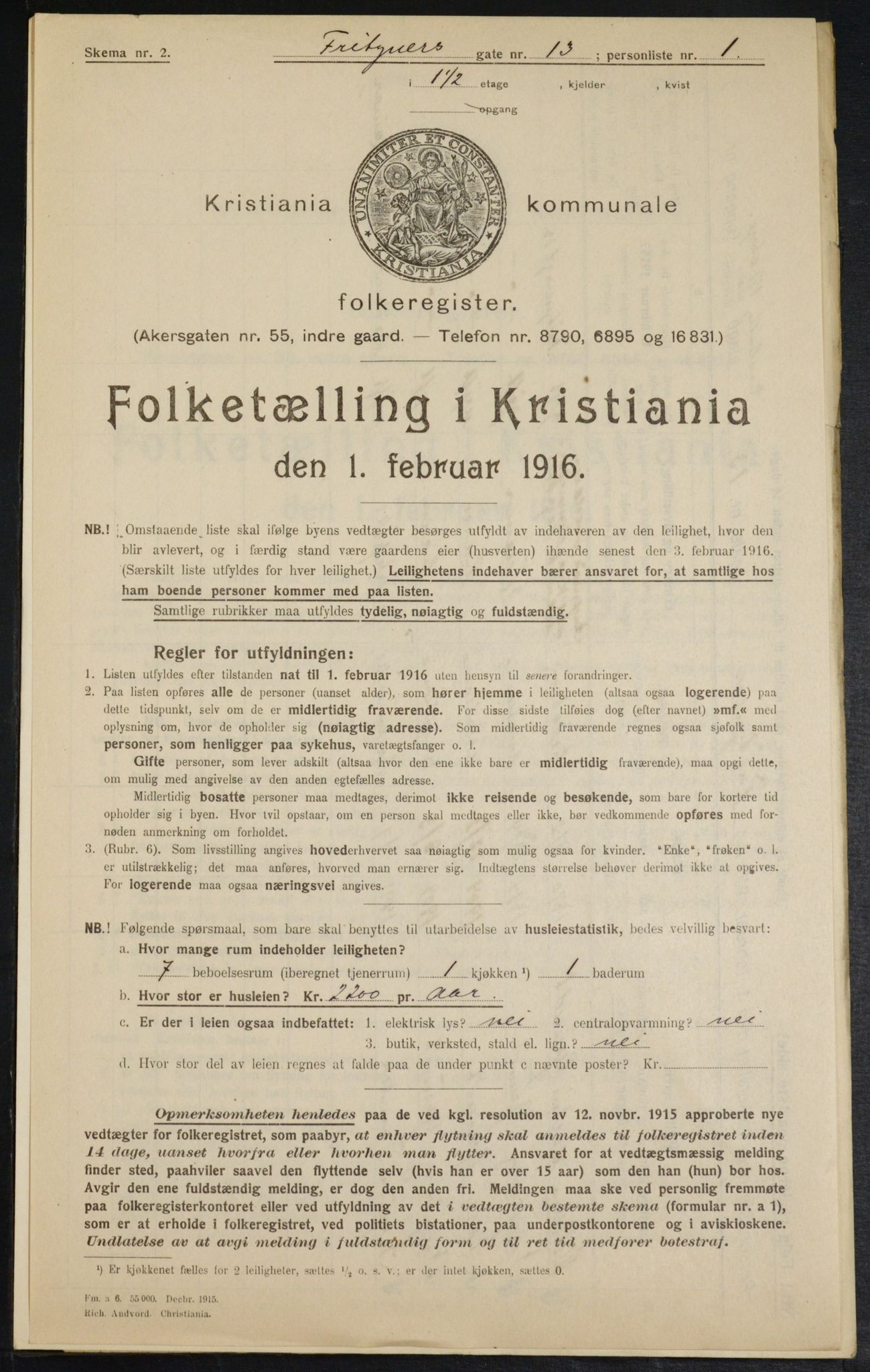 OBA, Kommunal folketelling 1.2.1916 for Kristiania, 1916, s. 27639