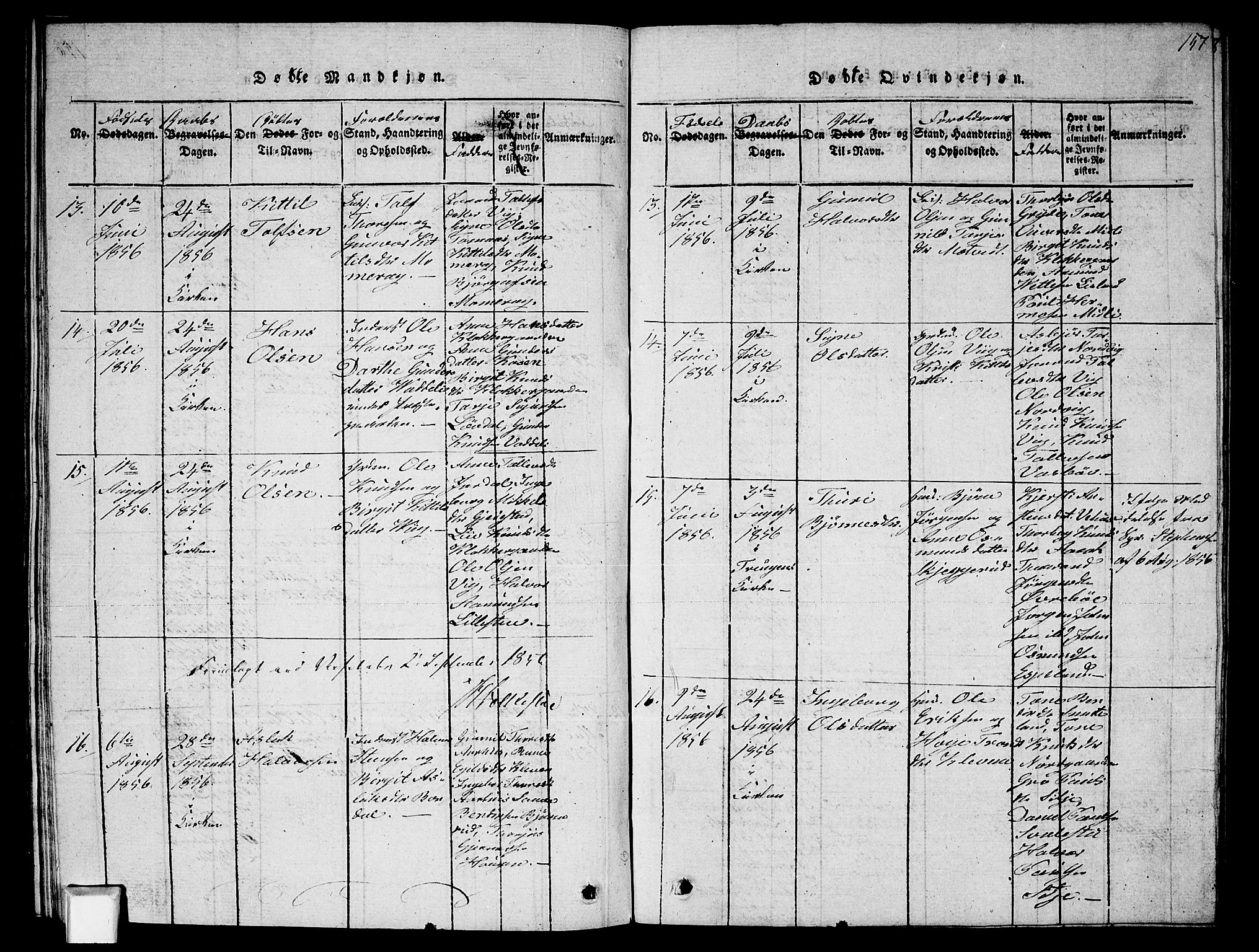 Fyresdal kirkebøker, AV/SAKO-A-263/G/Ga/L0002: Klokkerbok nr. I 2, 1815-1857, s. 157