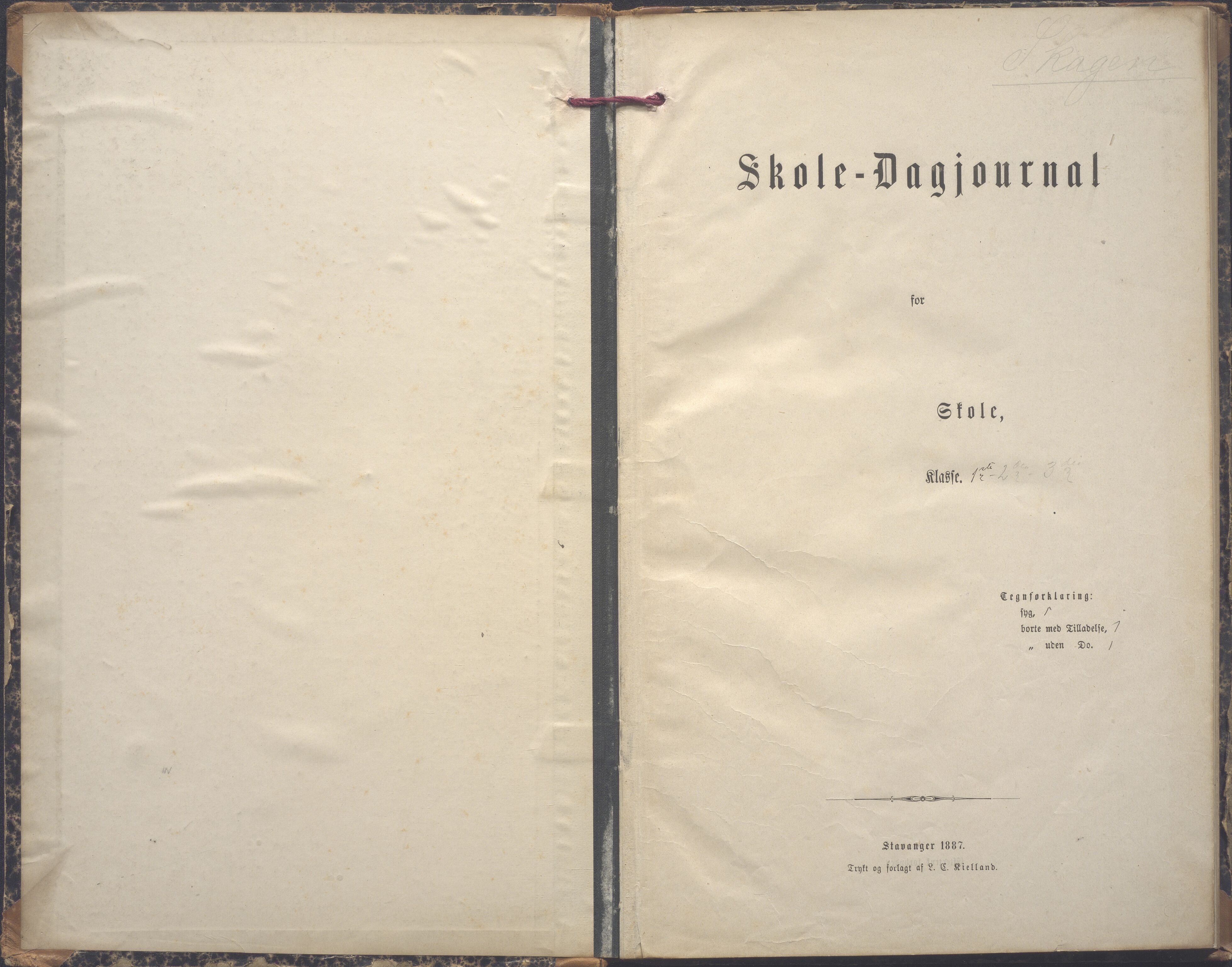 A-0504. Stavanger kommune. Petri skole, BYST/A-0504/G/Ga/L0011: Klassedagbok, 1888-1890