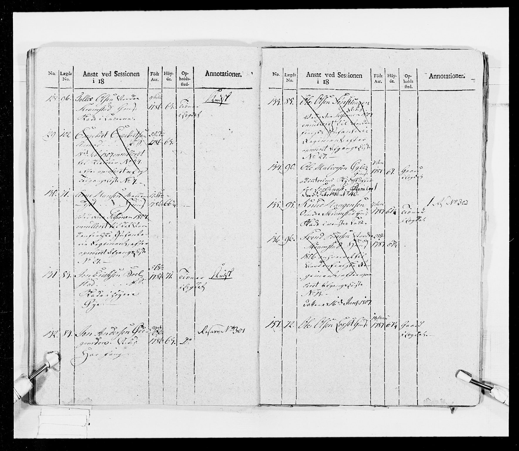 Generalitets- og kommissariatskollegiet, Det kongelige norske kommissariatskollegium, RA/EA-5420/E/Eh/L0026: Skiløperkompaniene, 1805-1810, s. 449