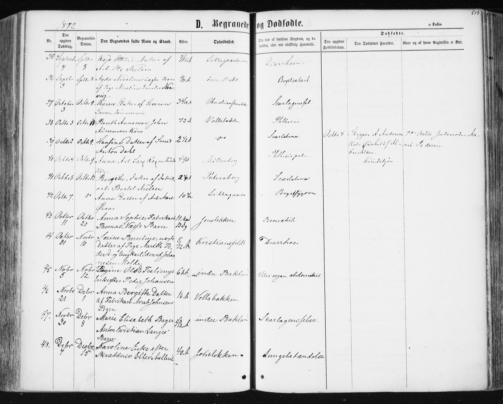 Ministerialprotokoller, klokkerbøker og fødselsregistre - Sør-Trøndelag, SAT/A-1456/604/L0186: Ministerialbok nr. 604A07, 1866-1877, s. 514
