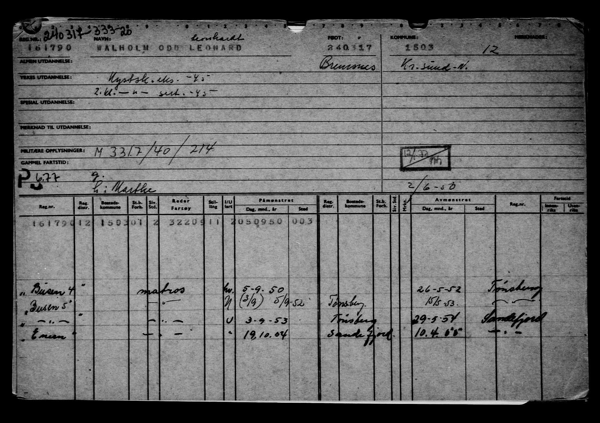 Direktoratet for sjømenn, AV/RA-S-3545/G/Gb/L0147: Hovedkort, 1917, s. 219