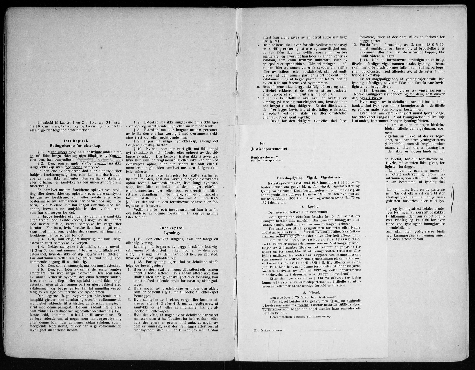 Sandsvær kirkebøker, SAKO/A-244/H/Ha/L0003: Lysningsprotokoll nr. 3, 1919-1969