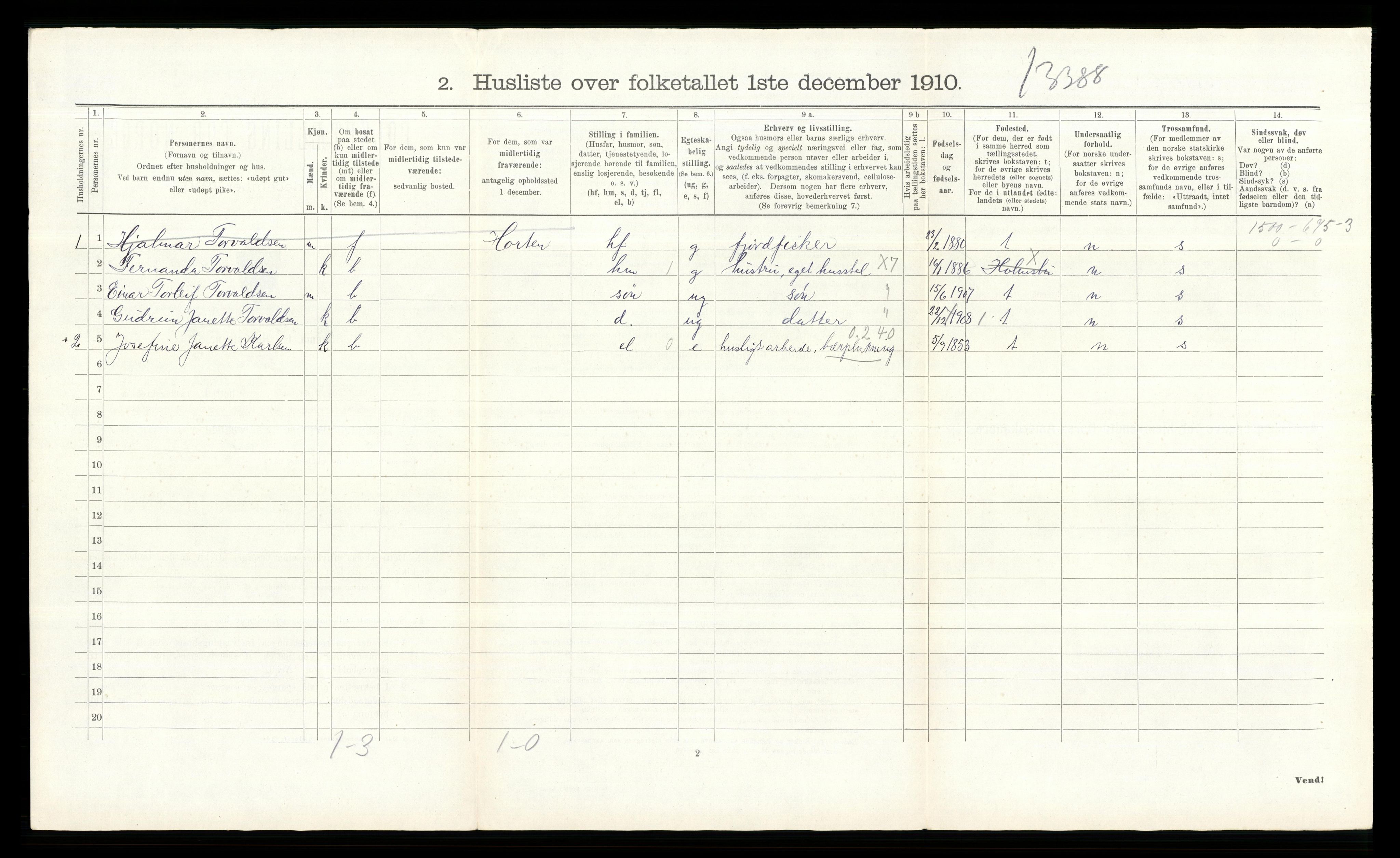 RA, Folketelling 1910 for 0628 Hurum herred, 1910, s. 1287