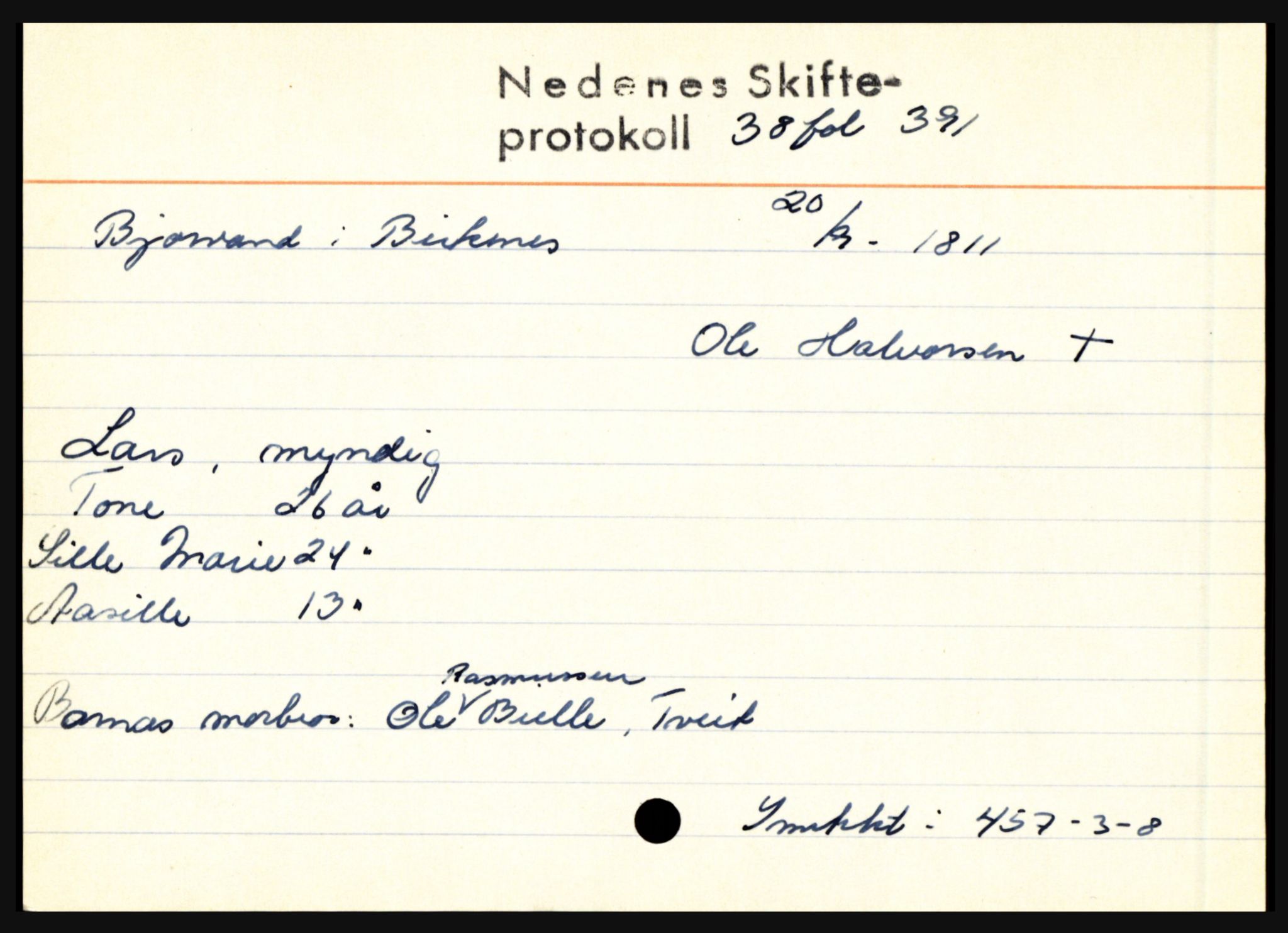 Nedenes sorenskriveri før 1824, AV/SAK-1221-0007/H, s. 2861