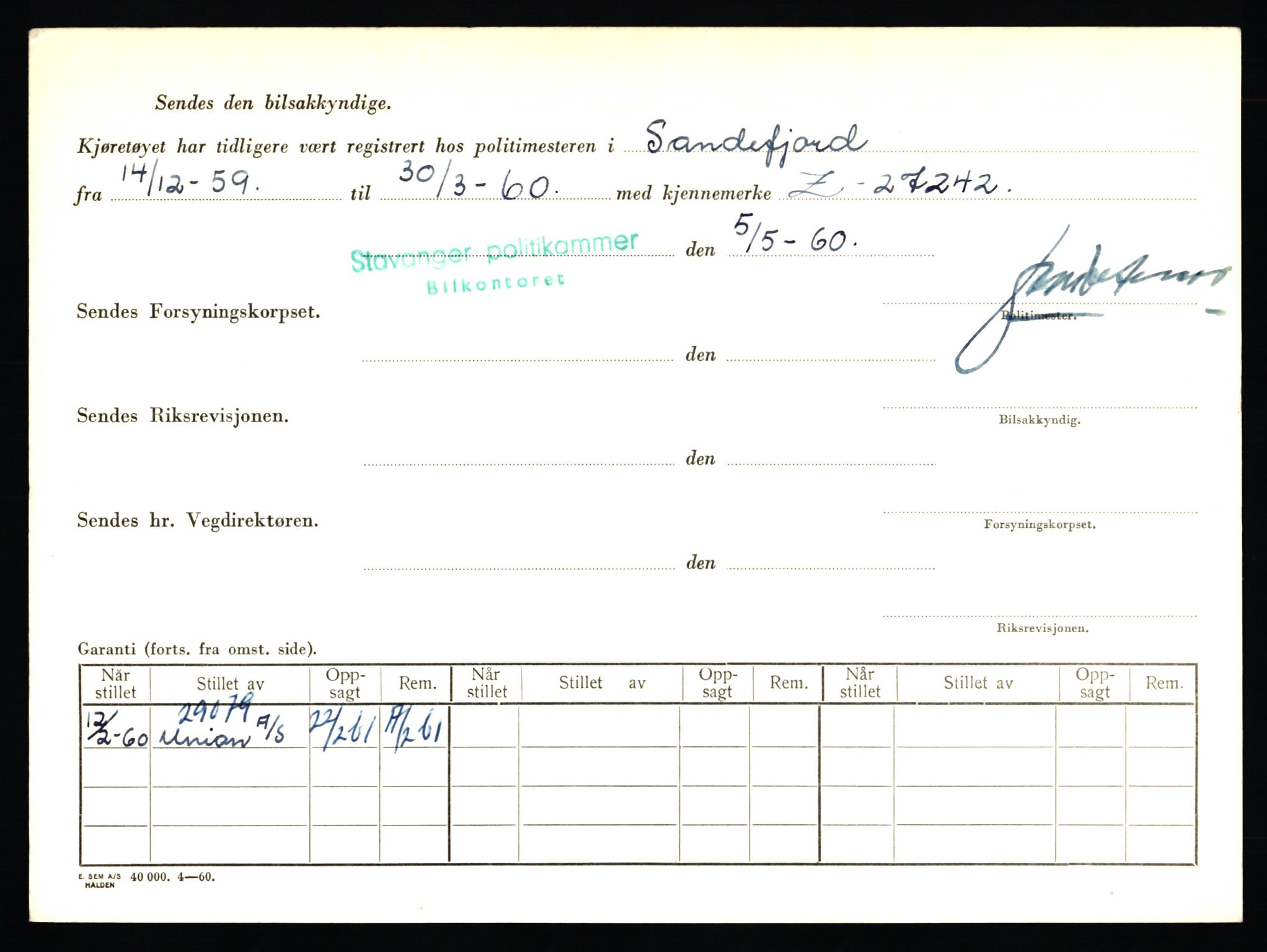 Stavanger trafikkstasjon, AV/SAST-A-101942/0/F/L0010: L-3350 - L-3699, 1930-1971, s. 1692