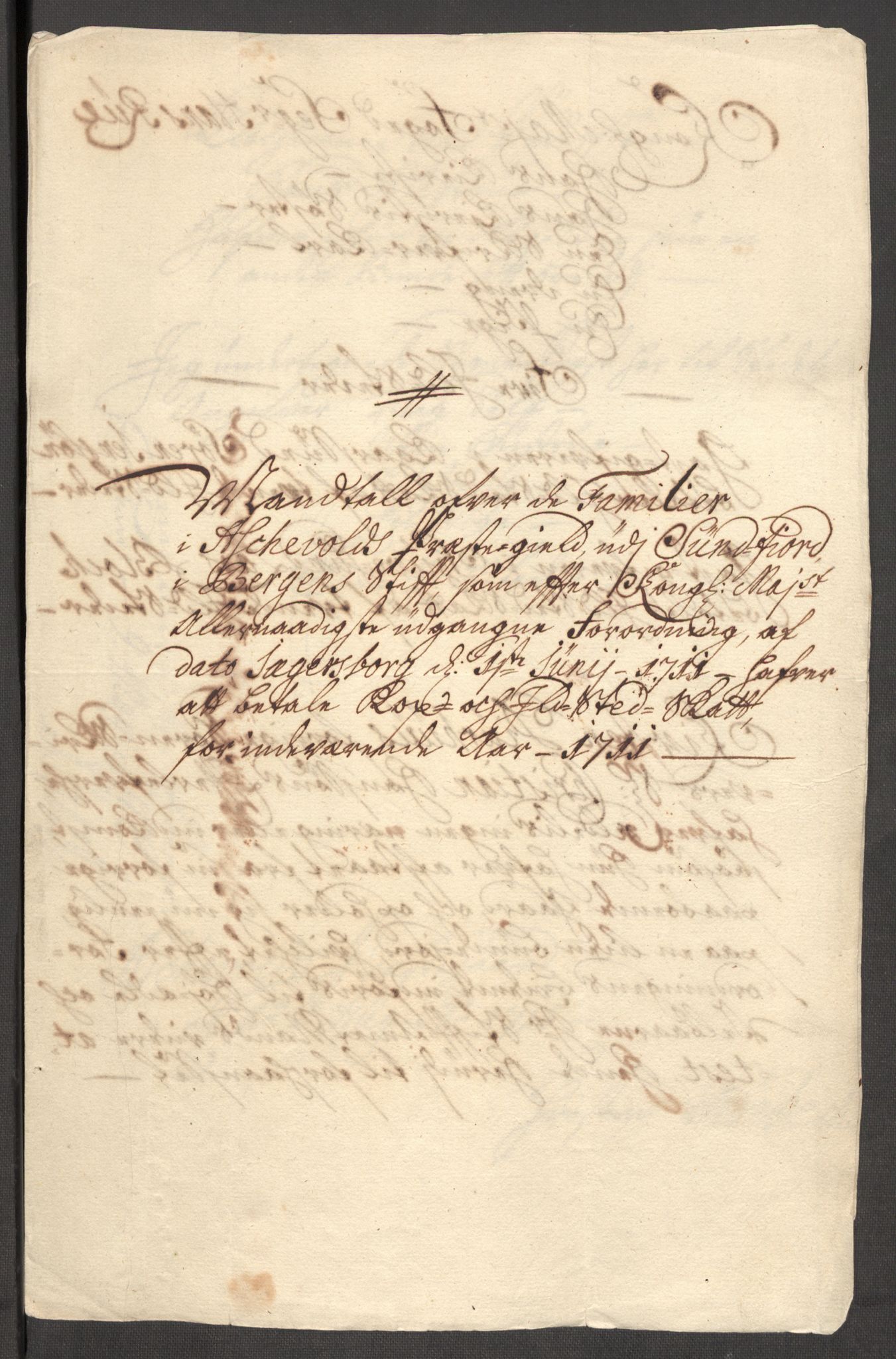 Rentekammeret inntil 1814, Reviderte regnskaper, Fogderegnskap, AV/RA-EA-4092/R53/L3434: Fogderegnskap Sunn- og Nordfjord, 1711, s. 12