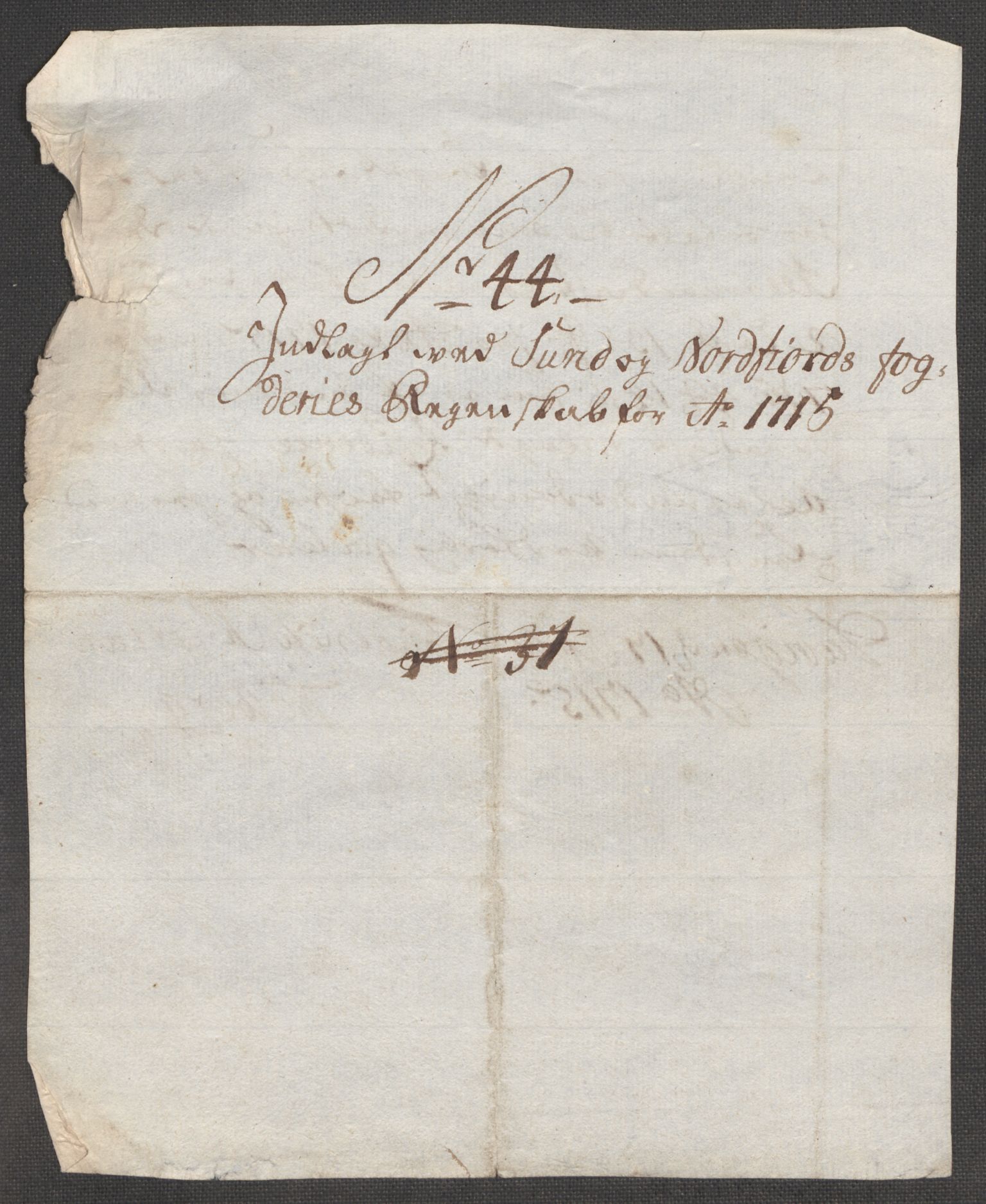 Rentekammeret inntil 1814, Reviderte regnskaper, Fogderegnskap, RA/EA-4092/R53/L3439: Fogderegnskap Sunn- og Nordfjord, 1715, s. 534