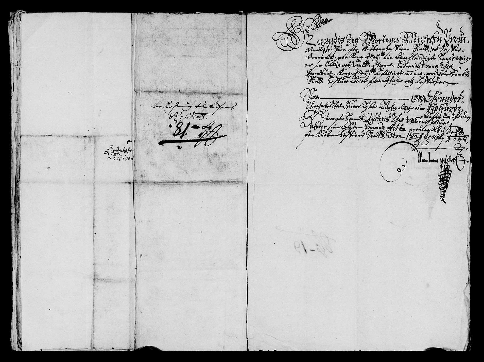 Rentekammeret inntil 1814, Reviderte regnskaper, Lensregnskaper, AV/RA-EA-5023/R/Rb/Rbw/L0092: Trondheim len, 1647-1649